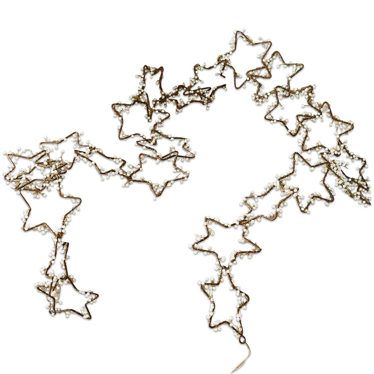 Mirabeau Weihnachtsfigur Girlande Ariane braun/weiß (kein günstig online kaufen