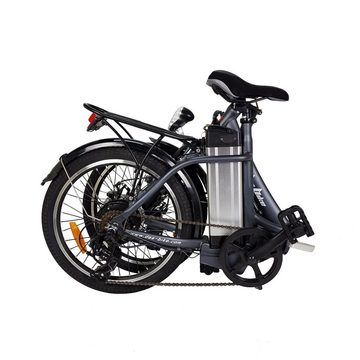 Bikesly E-Bike Alu 20" Klappbar Elektrofahrrad Faltbike E-Bike ebike, 7 Gang, Kettenschaltung