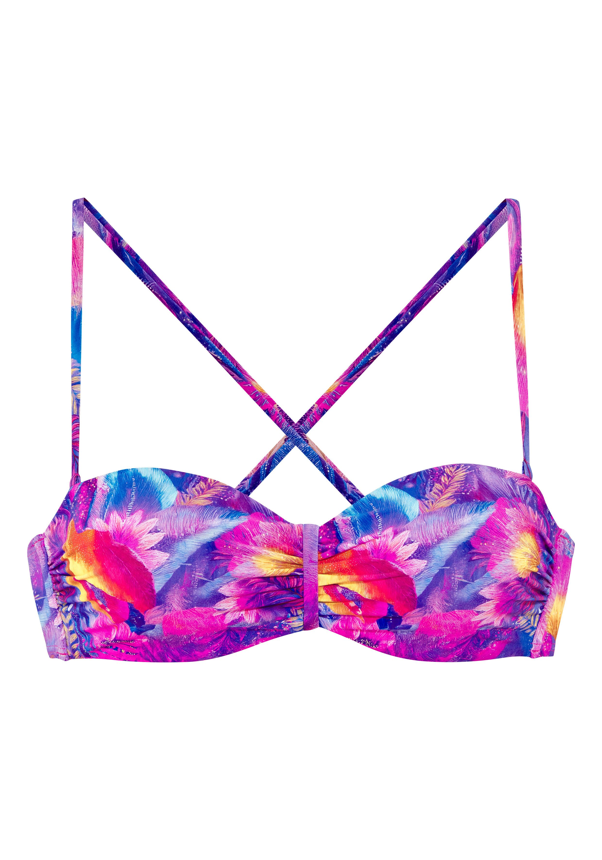 Venice Beach Bügel-Bandeau-Bikini-Top Zarina, im farbenträchtigem Design