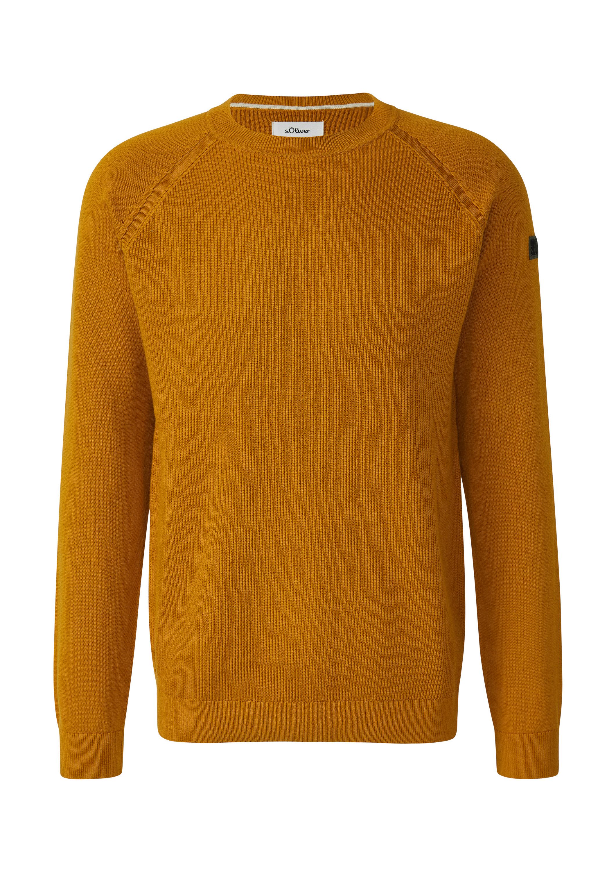s.Oliver Longpullover Strickpullover Baumwollpullover mit Raglanärmeln und günstig online kaufen