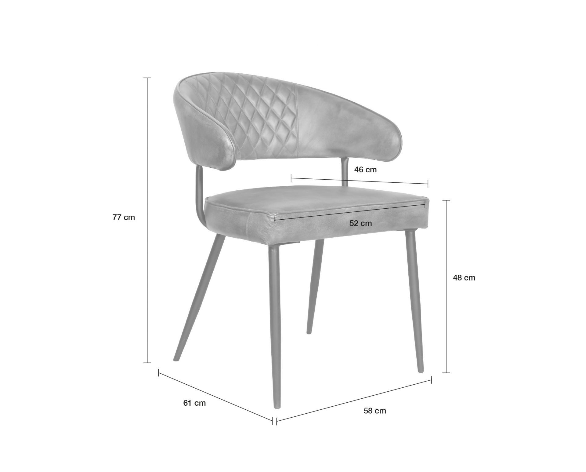 dasmöbelwerk Esszimmerstuhl Esszimmerstuhl Mombasa Leder Taupe günstig online kaufen