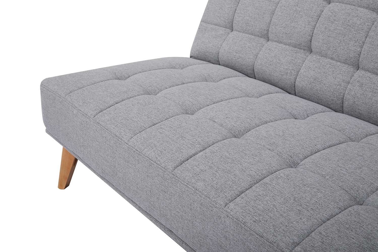 Schlaffunktion, cm, x Webstoffbezug, Holzfüße 109 Schlafsofa cm T B Hellgrau, Home4You 86