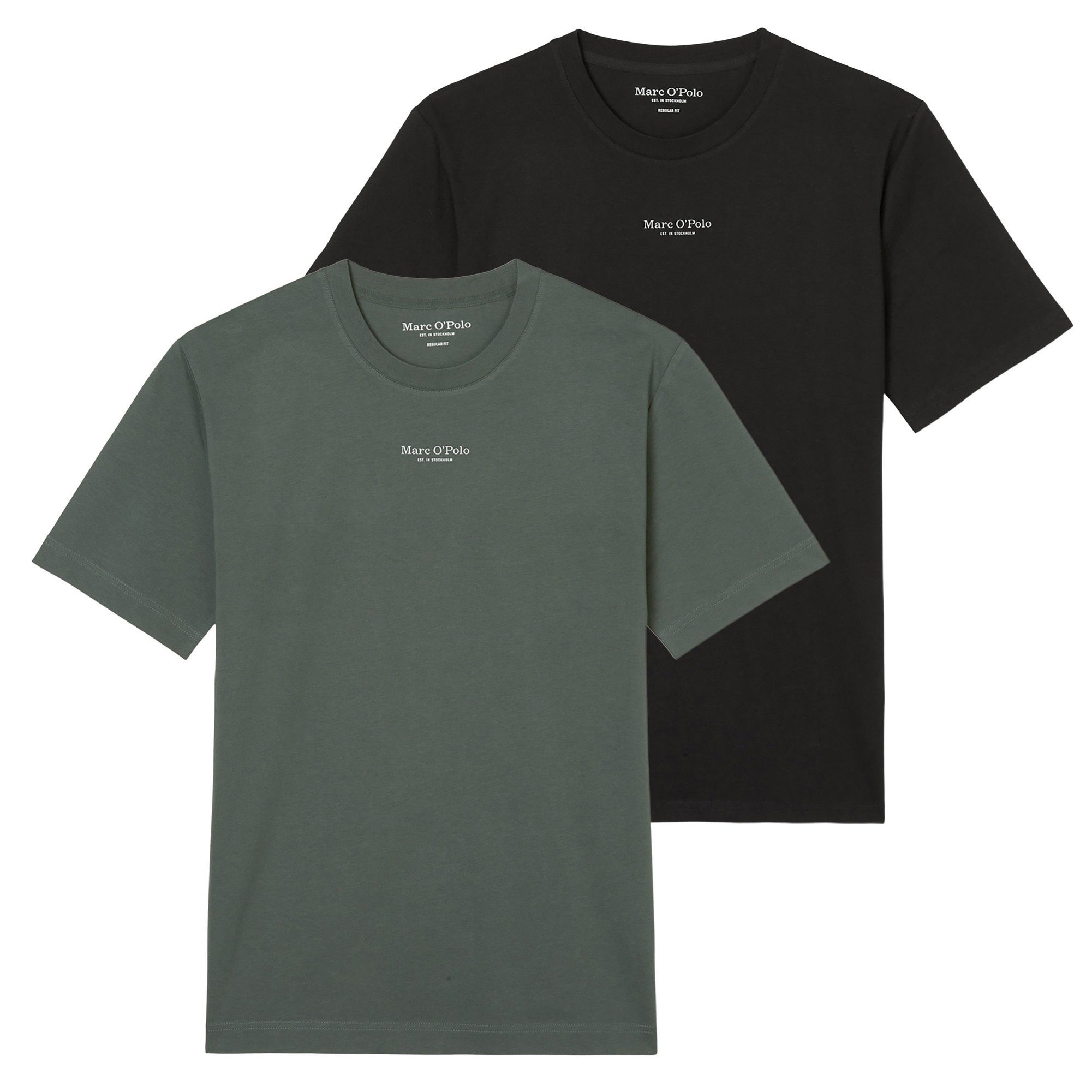 T-Shirt Herren T-Shirt 2er Pack Baumwolle Medium-Logo