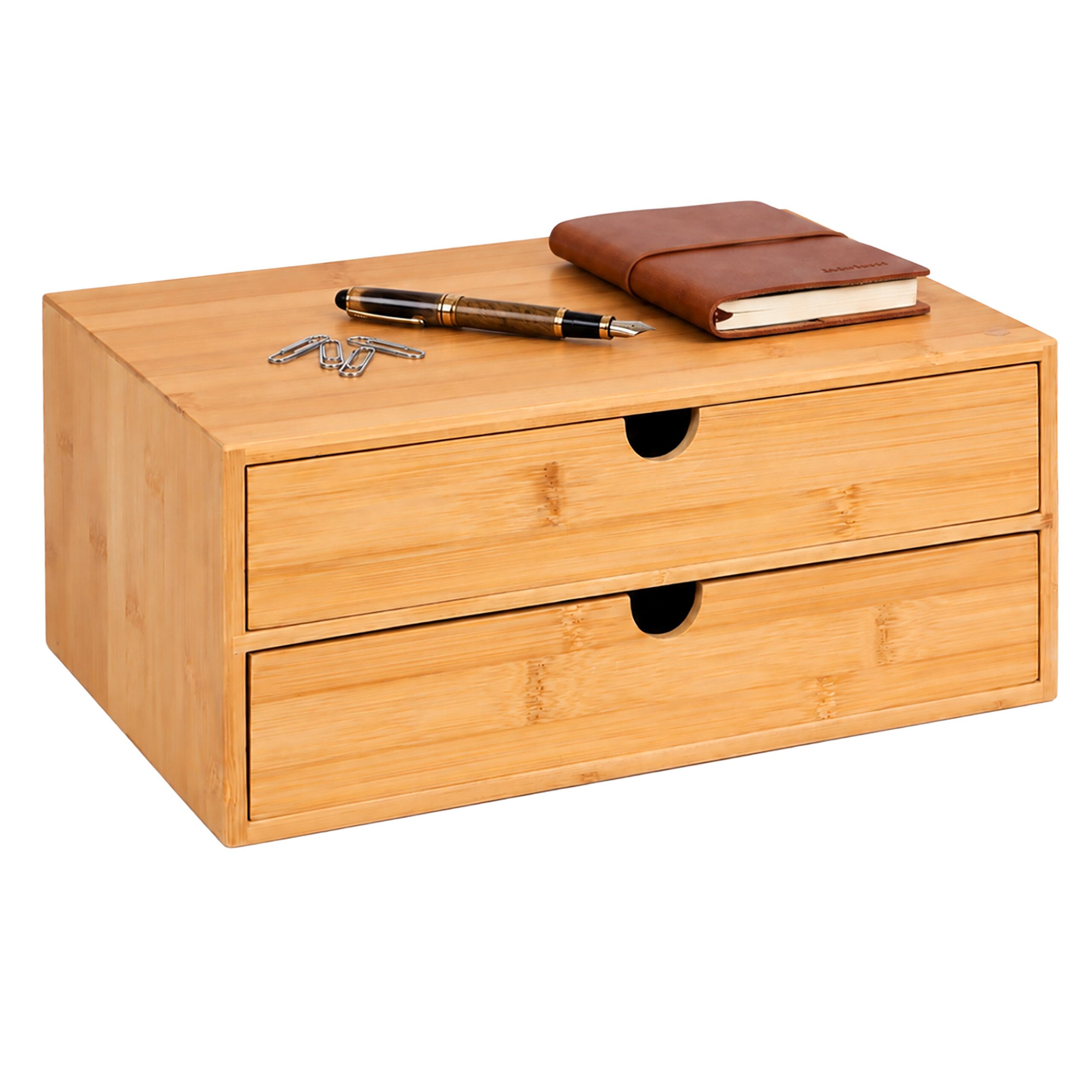 relaxdays Schubladenbox Bambus, (1-St), C