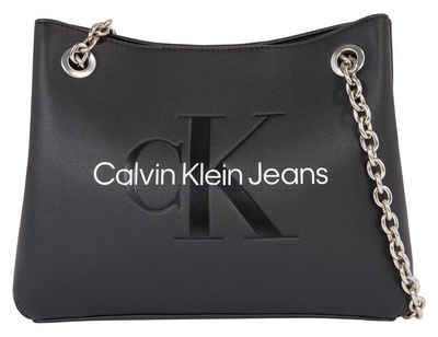 Calvin Klein Jeans Schultertasche SCULPTED SHOULDER BAG24 MONO, mit großflächigem Markenlogo vorne