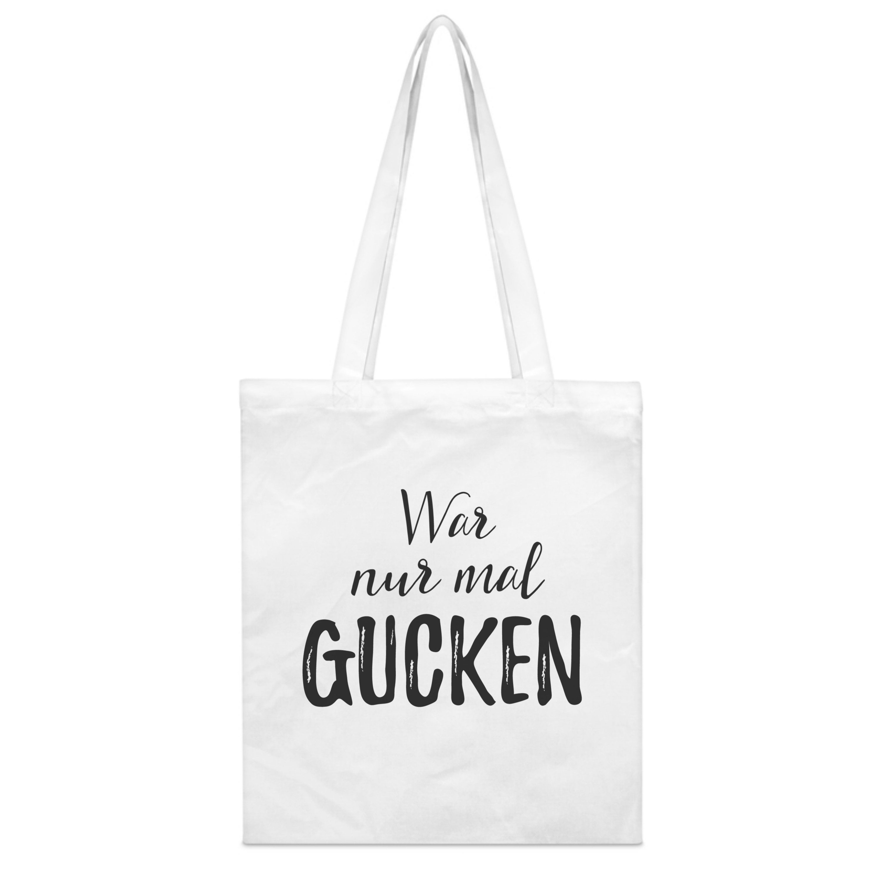 Tragetasche mit Spruch 'Gucken' - Stoffbeutel