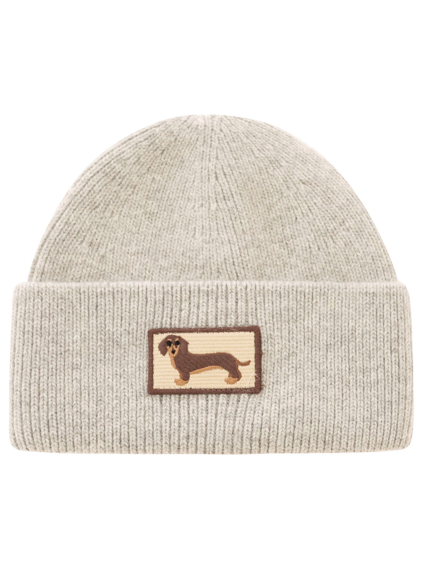 Zwillingsherz Beanie "Dog Patch" mit süßem Dackelmotiv und Wollanteil günstig online kaufen