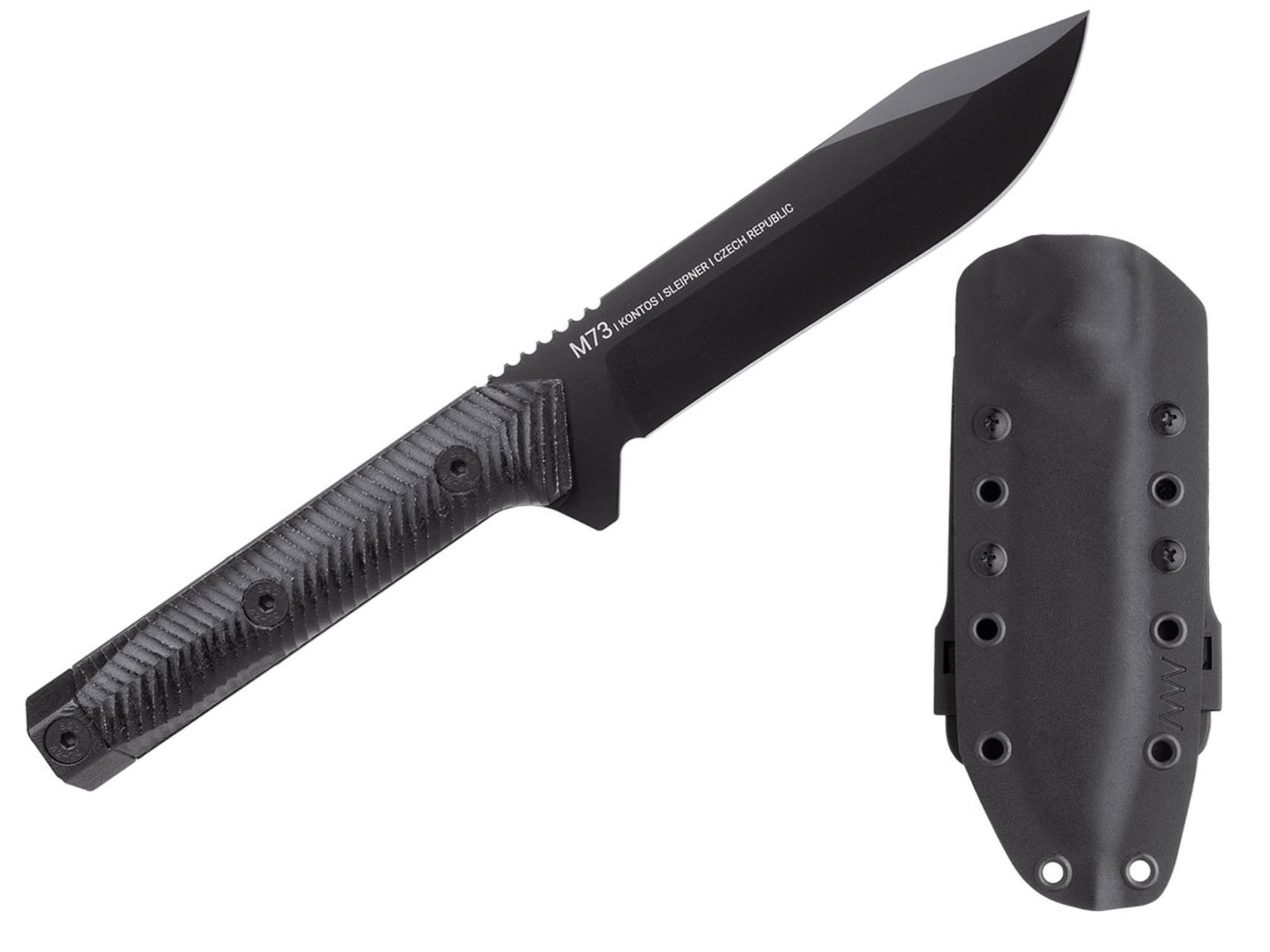 ACTA NON VERBA KNIVEs Taschenmesser Acta Non Verba M73 Kontos Cerakote Schwarz Micarta Schwarz ANVM73-002