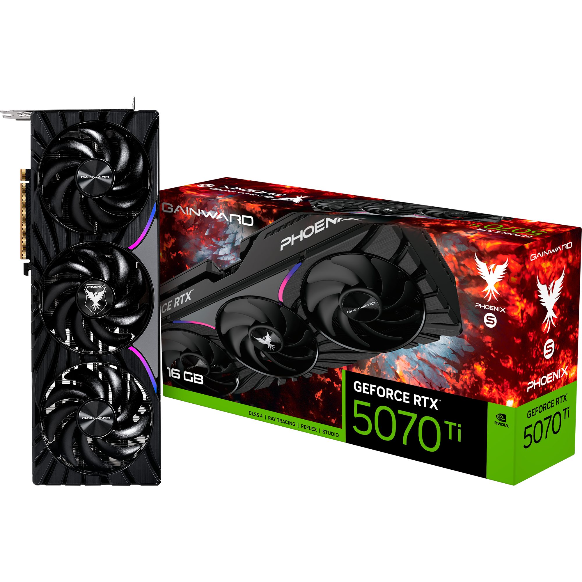 Gainward Gainward GeForce RTX 5070 Ti Phoenix-S, Grafikkarte, (DLSS 5, 3x Grafikkarte (16 GB, DLSS 5, 3x DisplayPort, 1x HDMI 2.1)