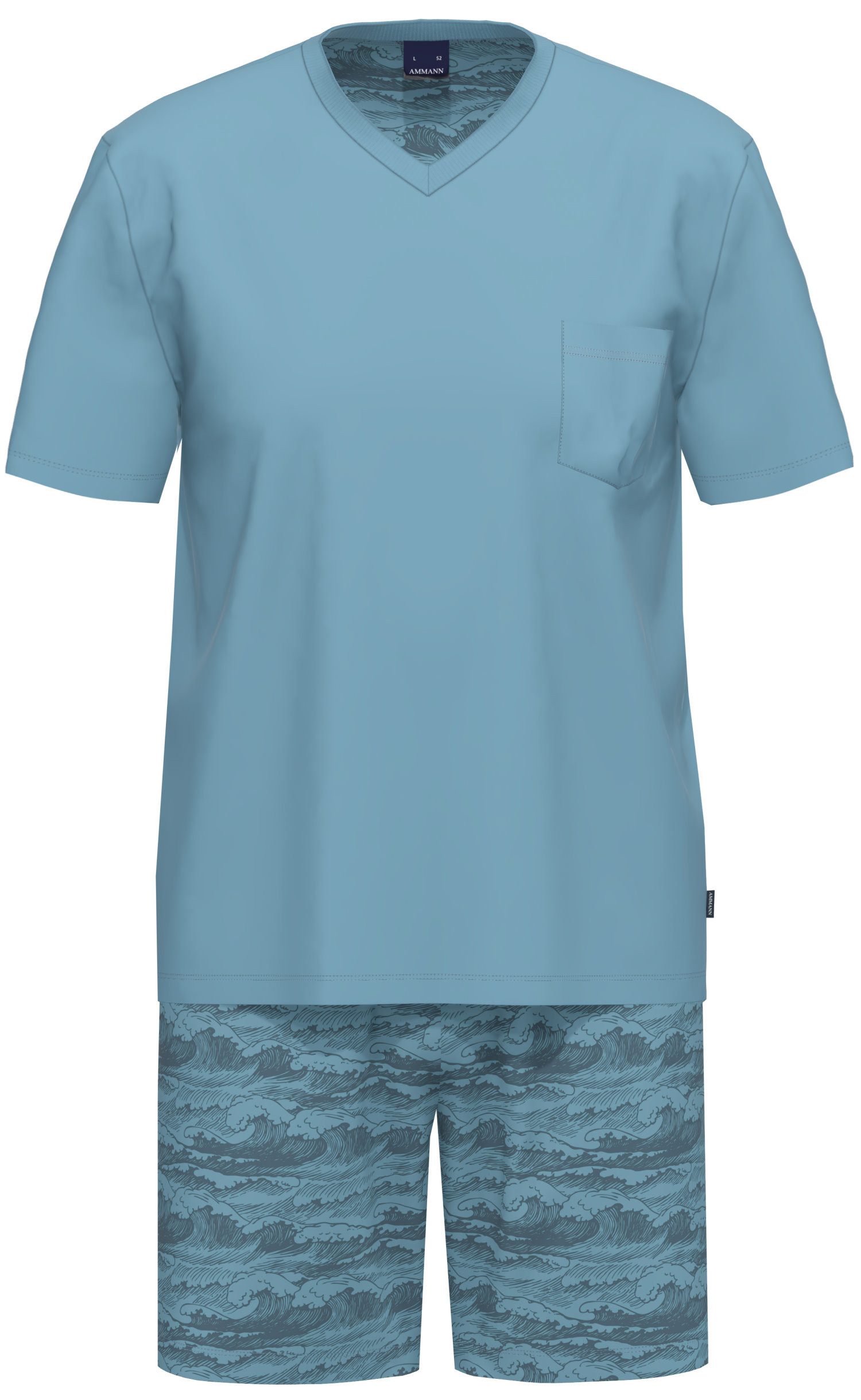 Ammann Shorty Herren Schlafanzug kurz (2 tlg) Baumwolle