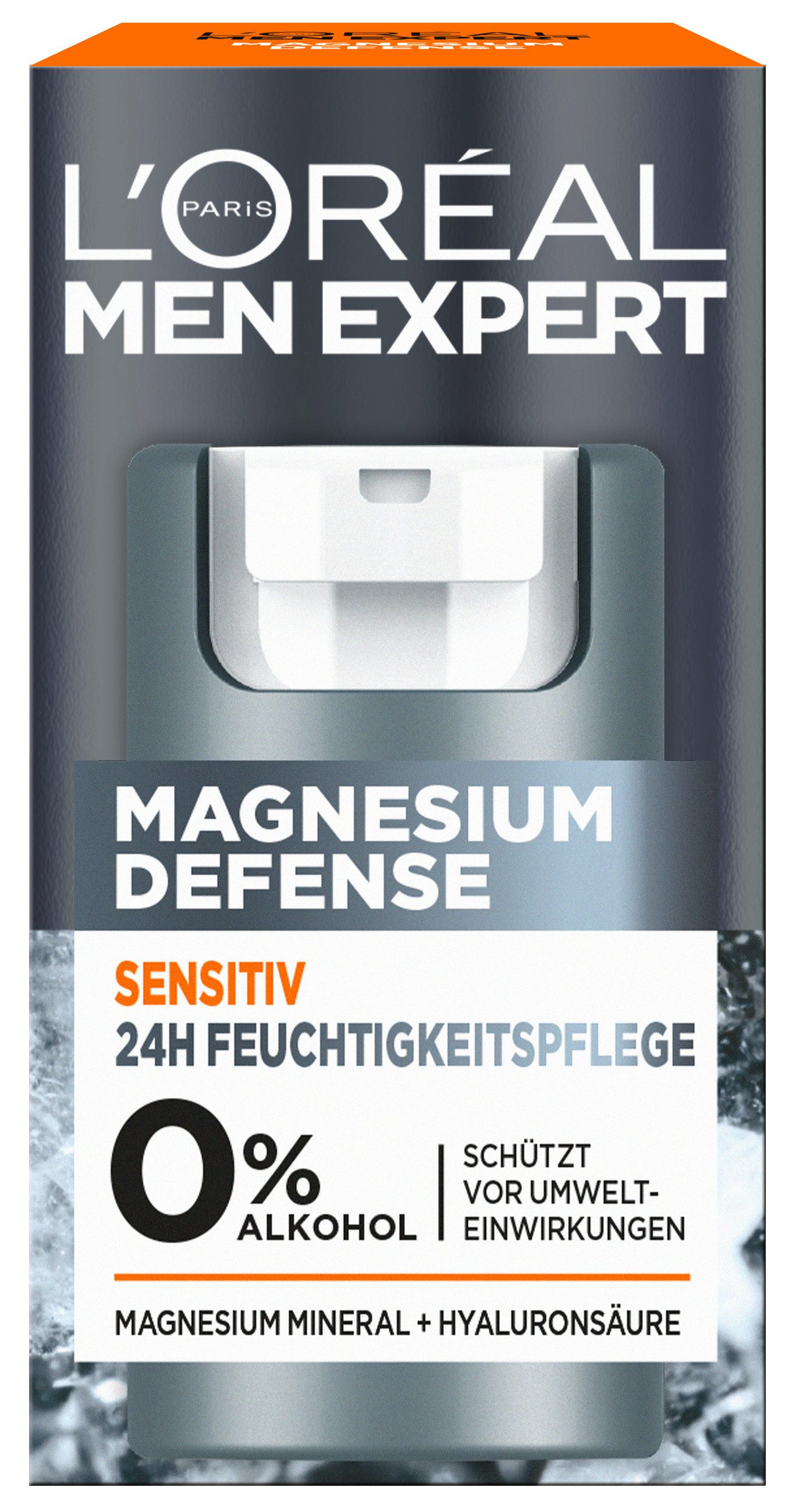 L'ORÉAL PARIS MEN EXPERT Gesichtsgel Magnesium Defense Pflege, für emfpindliche Haut, mit Hyaluronsäure, feuchtigkeitsspendend