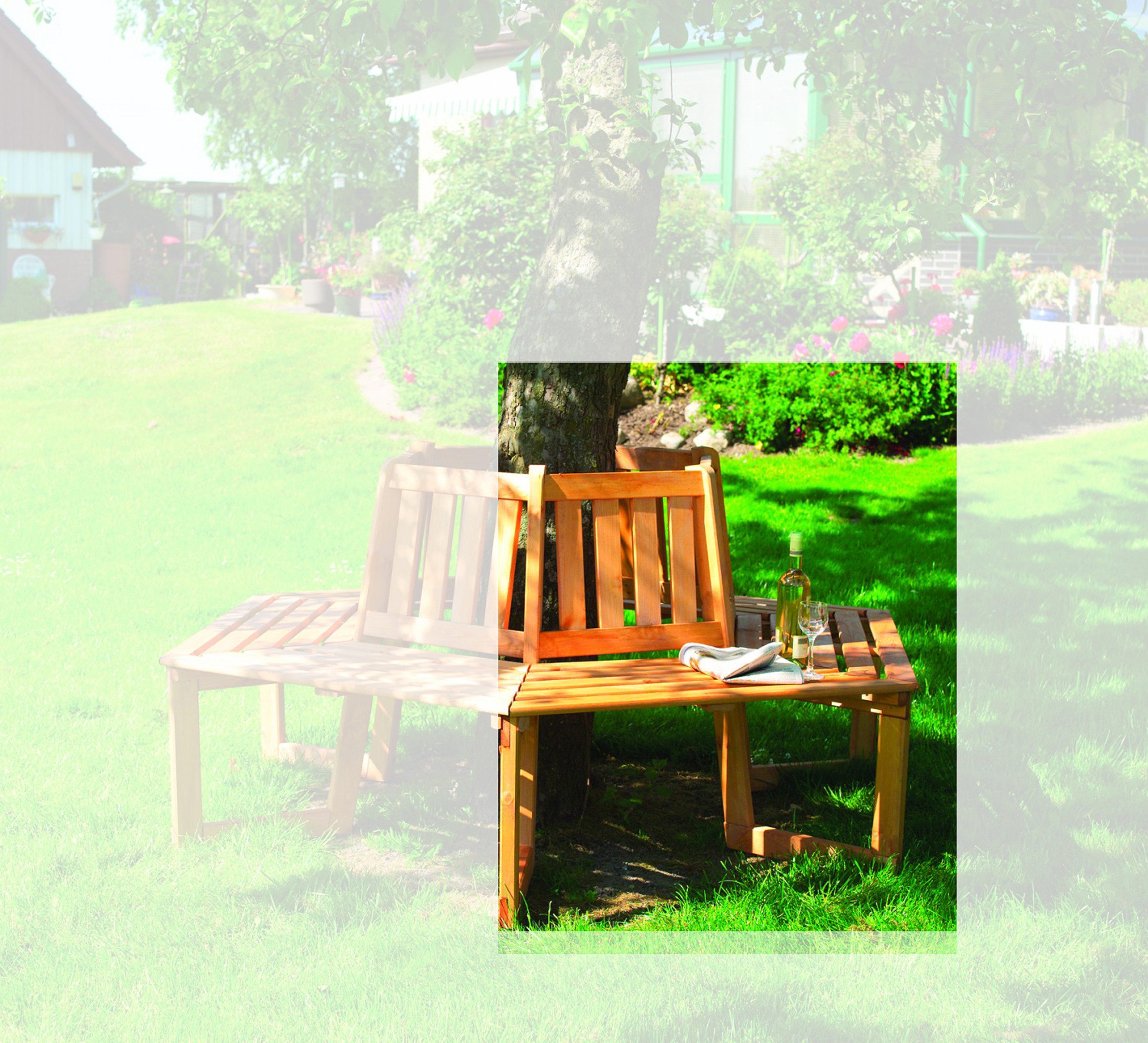 promadino Baumbank, Kiefernholz, in honigbraun, in 2 Varianten günstig online kaufen