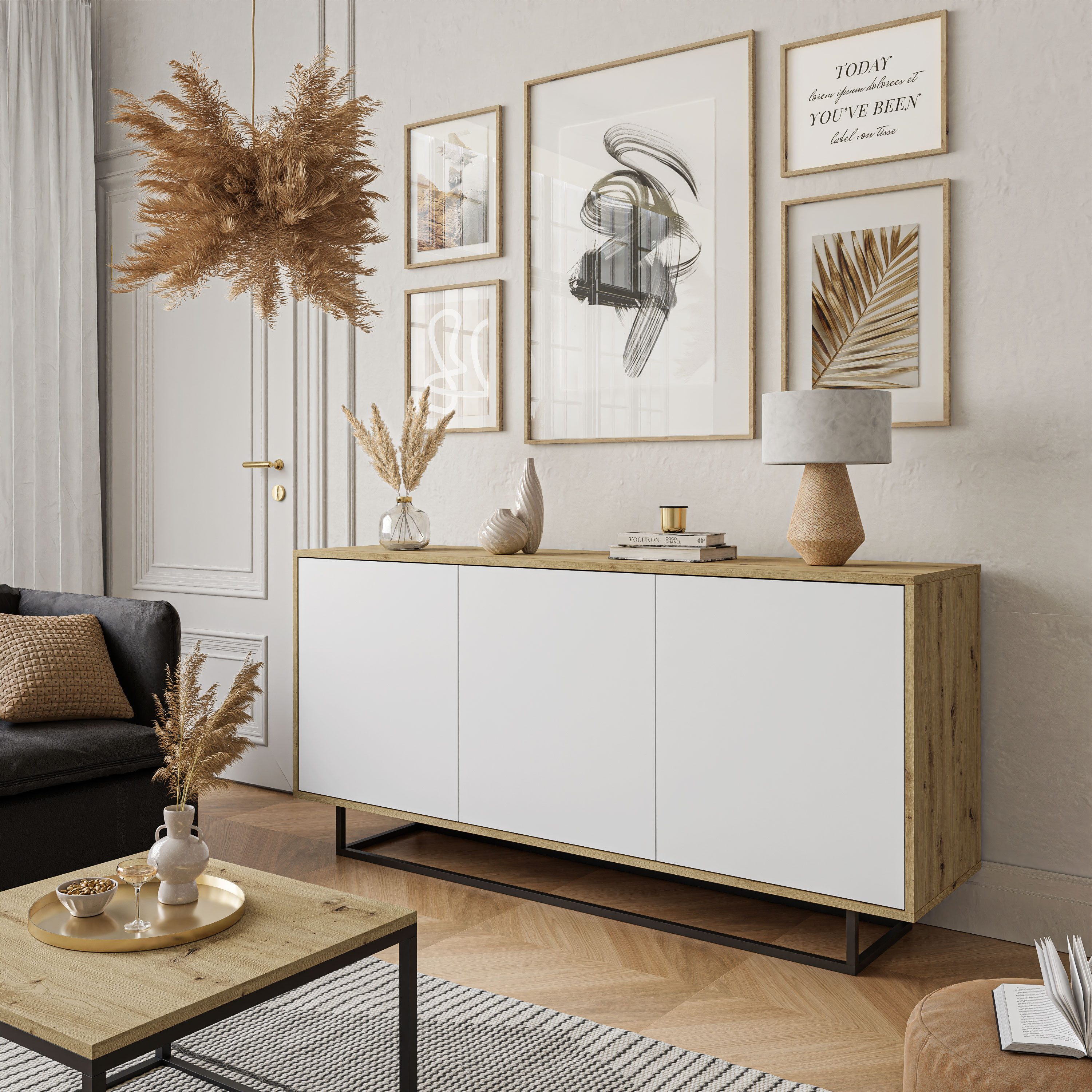 Lookway Kommode SANAYI LOFT mit Metallgestell, Breite: 156 cm