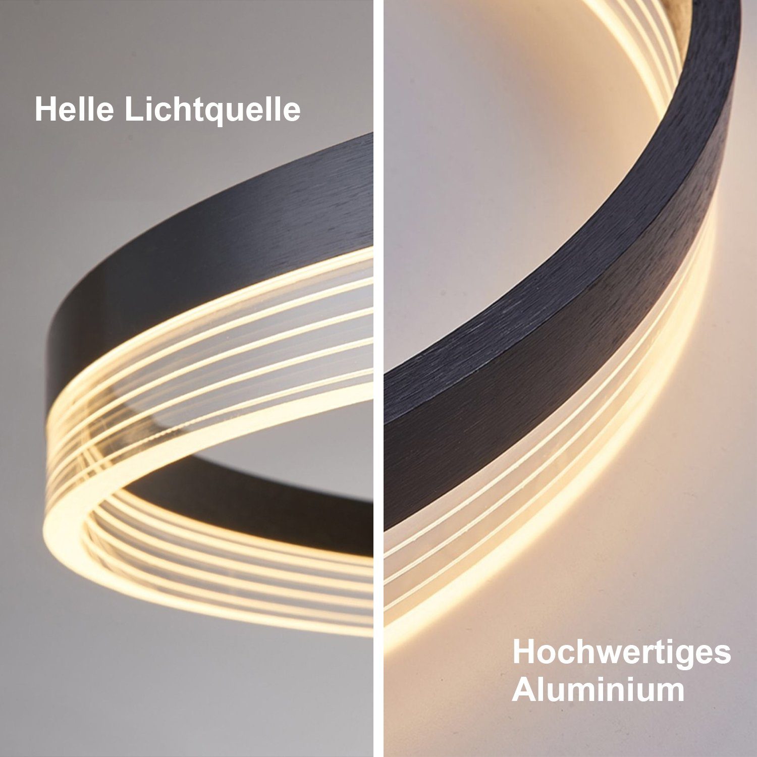 Deckenleuchte, Deckenleuchten, Deckenlampe, LED Vicbuy φ30+40+50cm Dimmbare Stufenlos