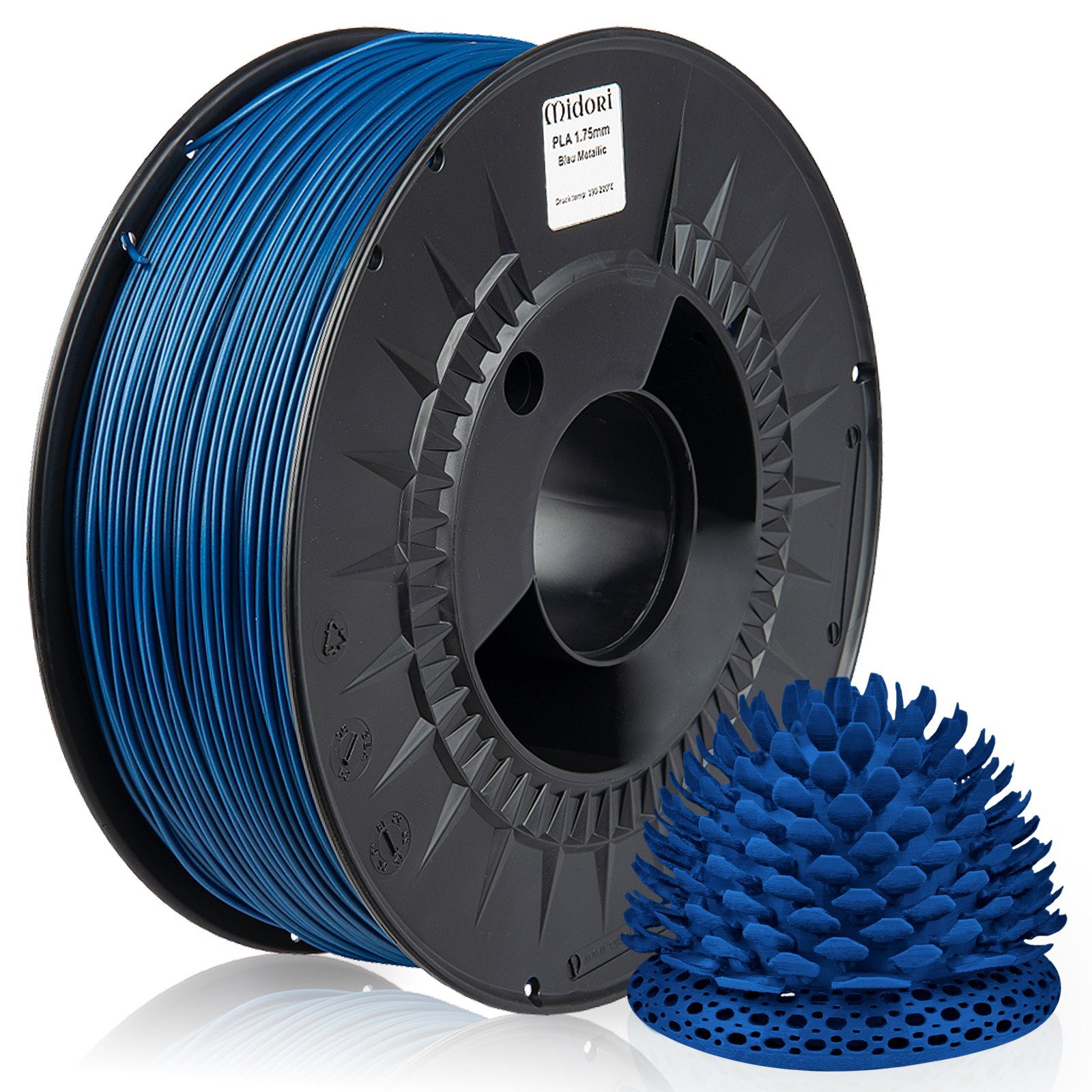 1,75mm Blau 3D 1kg Midori PETG PLA Filament 3D-Drucker-Stift, Metallic Drucker