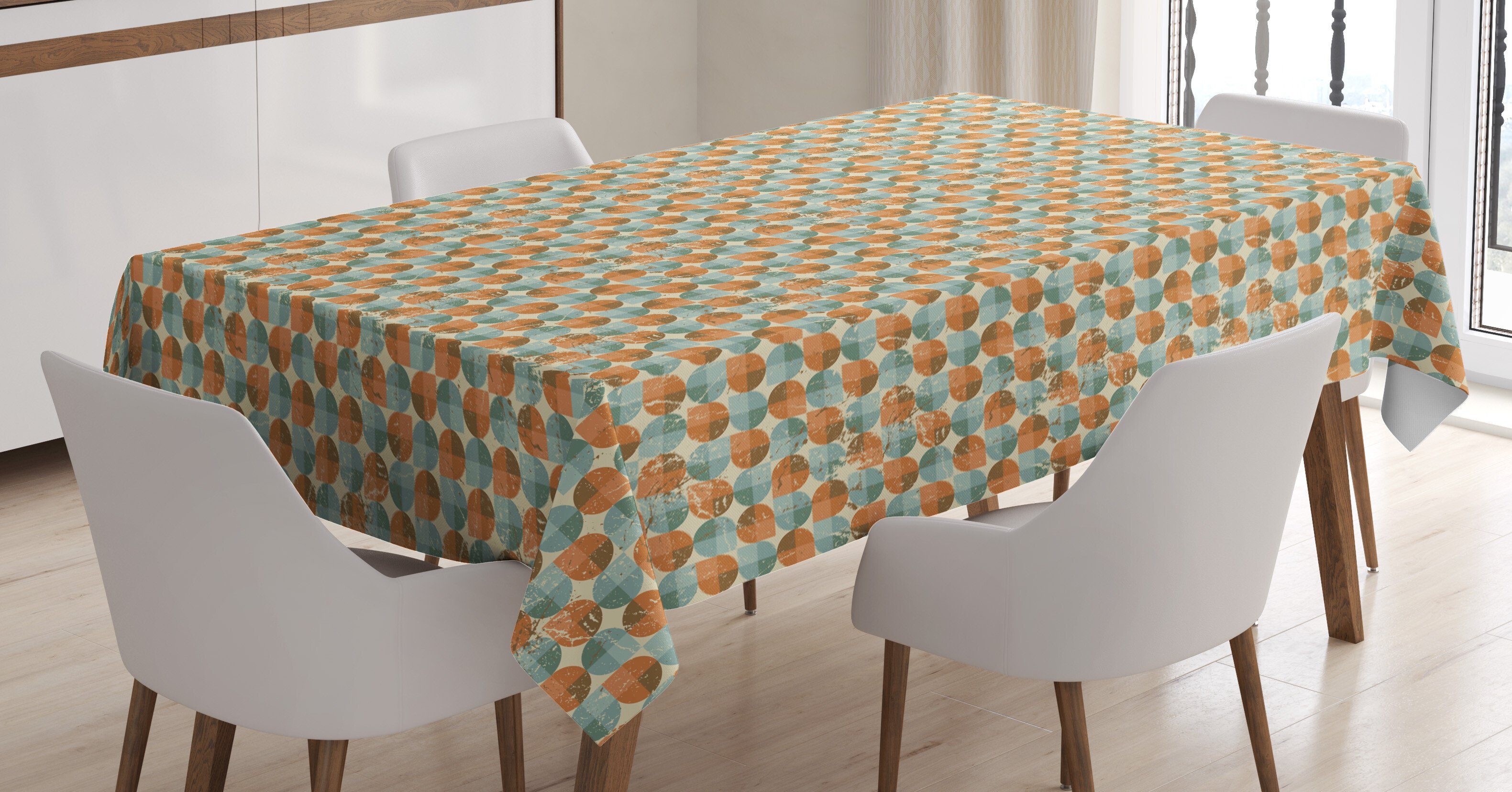 Abakuhaus Tischdecke den Klare Farbfest Runden geeignet Für Farben, Waschbar Grunge Bicolor Bereich Außen Abstrakt