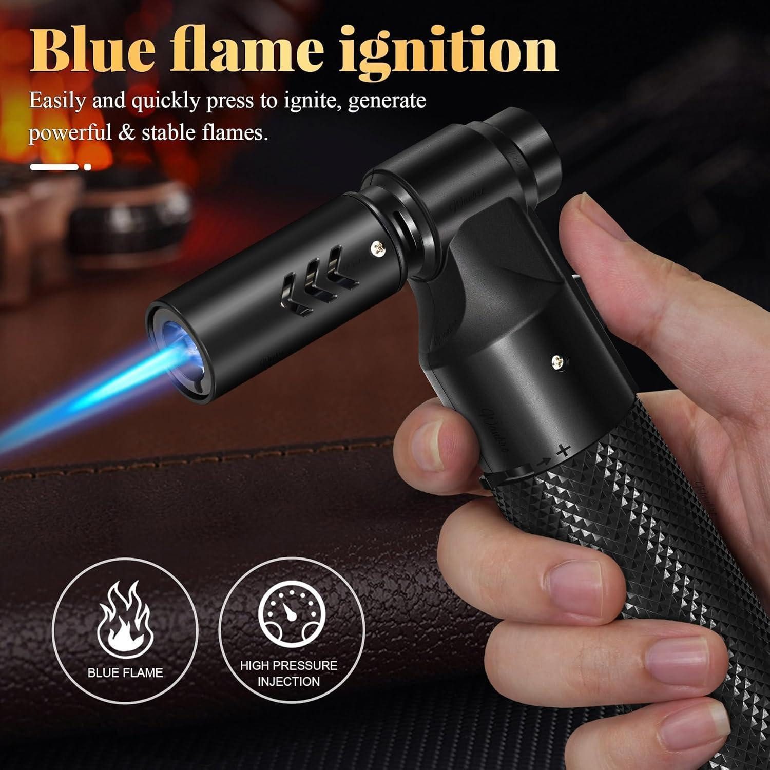 wanbro Flambierbrenner 2er Set Küchenbrenner Jetflamme Butangas nachfüllbar Creme Brulee