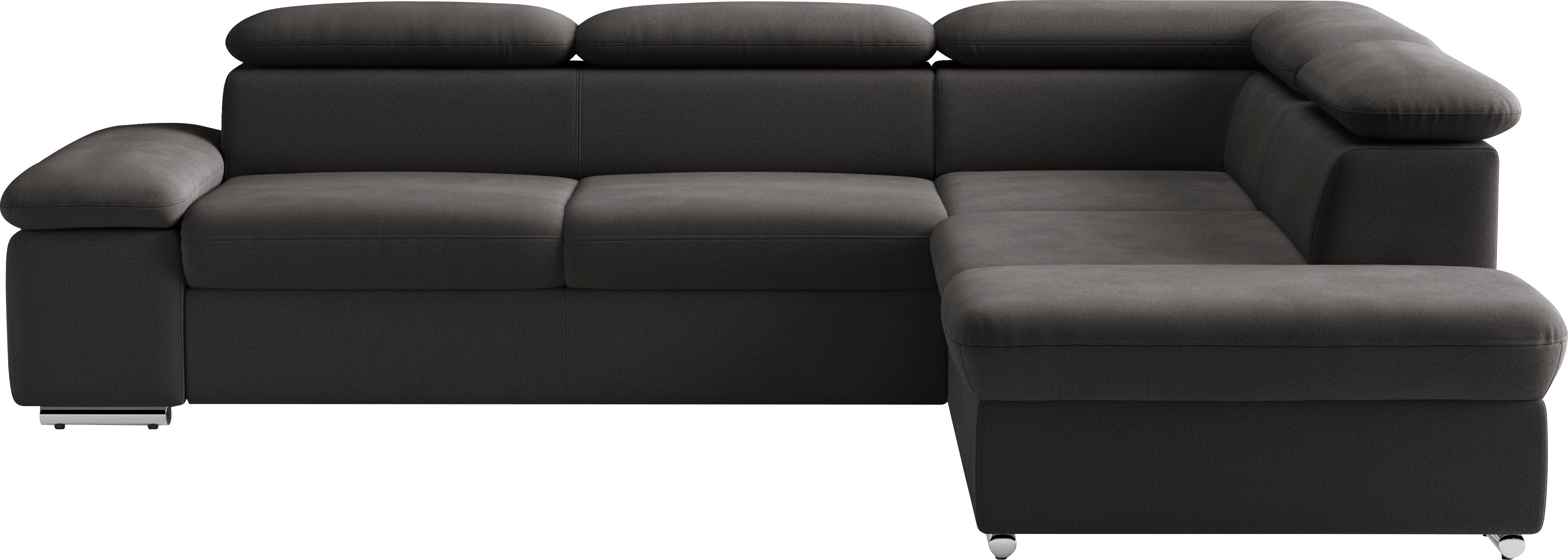 sit&more Ecksofa Valantine L-Form, B: 272 cm, mit Arm- & Kopfteilverstellung, optional mit Bettfunktion