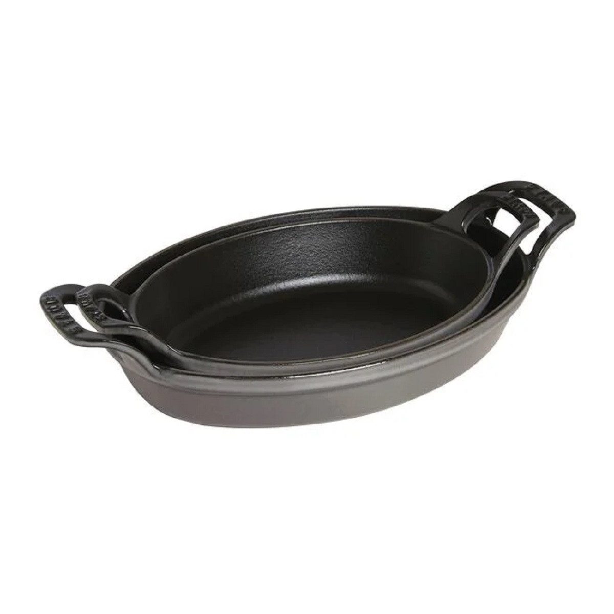 Staub Auflaufform Staub Auflaufform Ofenform, 21 x 13.97 cm Gusseisen Graphit-Grau, Gusseissen, (1-St)