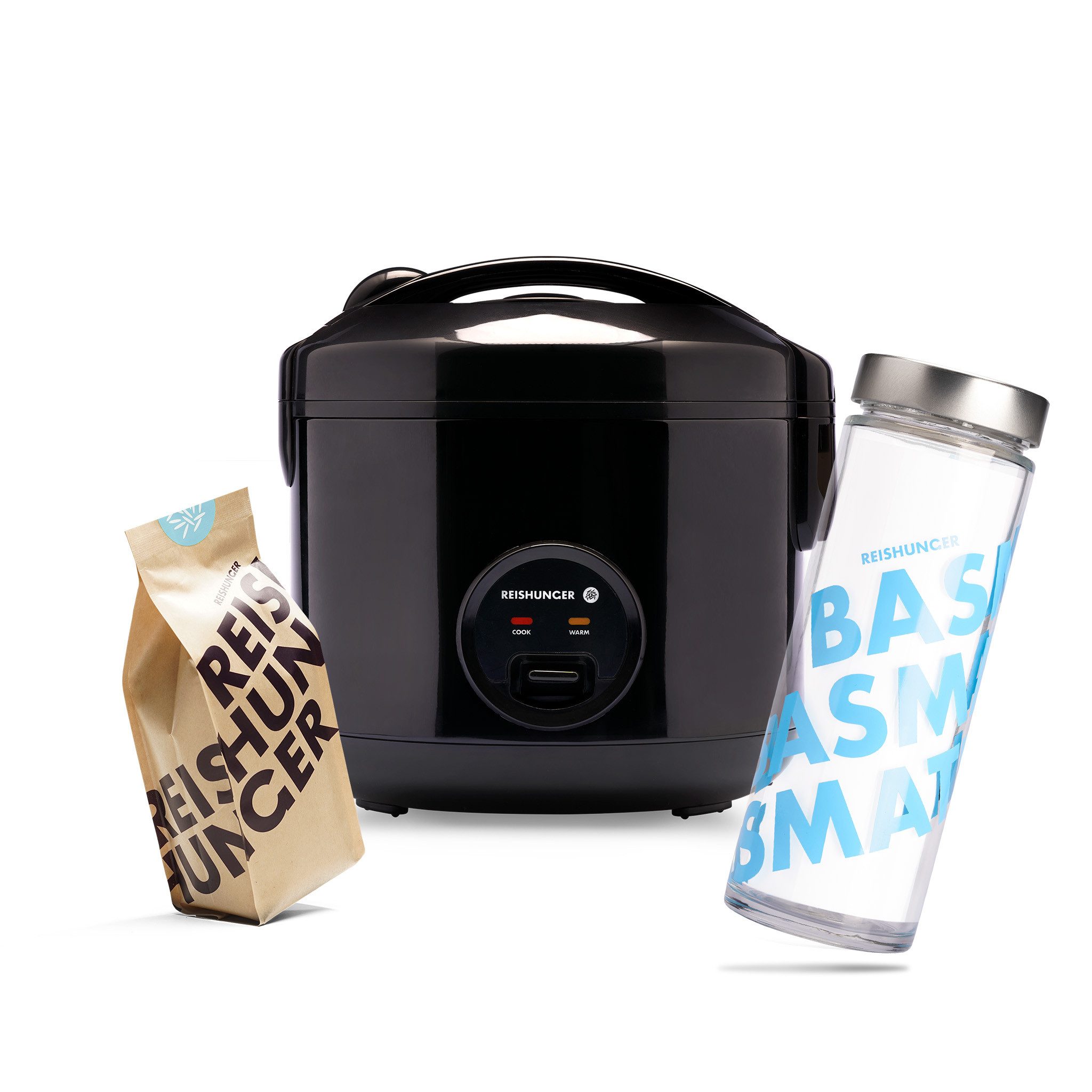 Reishunger Reiskocher Basis – 1,2 L – mit Keramikbeschichtung – bis zu 6 Portionen, 500 W, Mit Warmhaltefunktion für bis zu 8 Stunden
