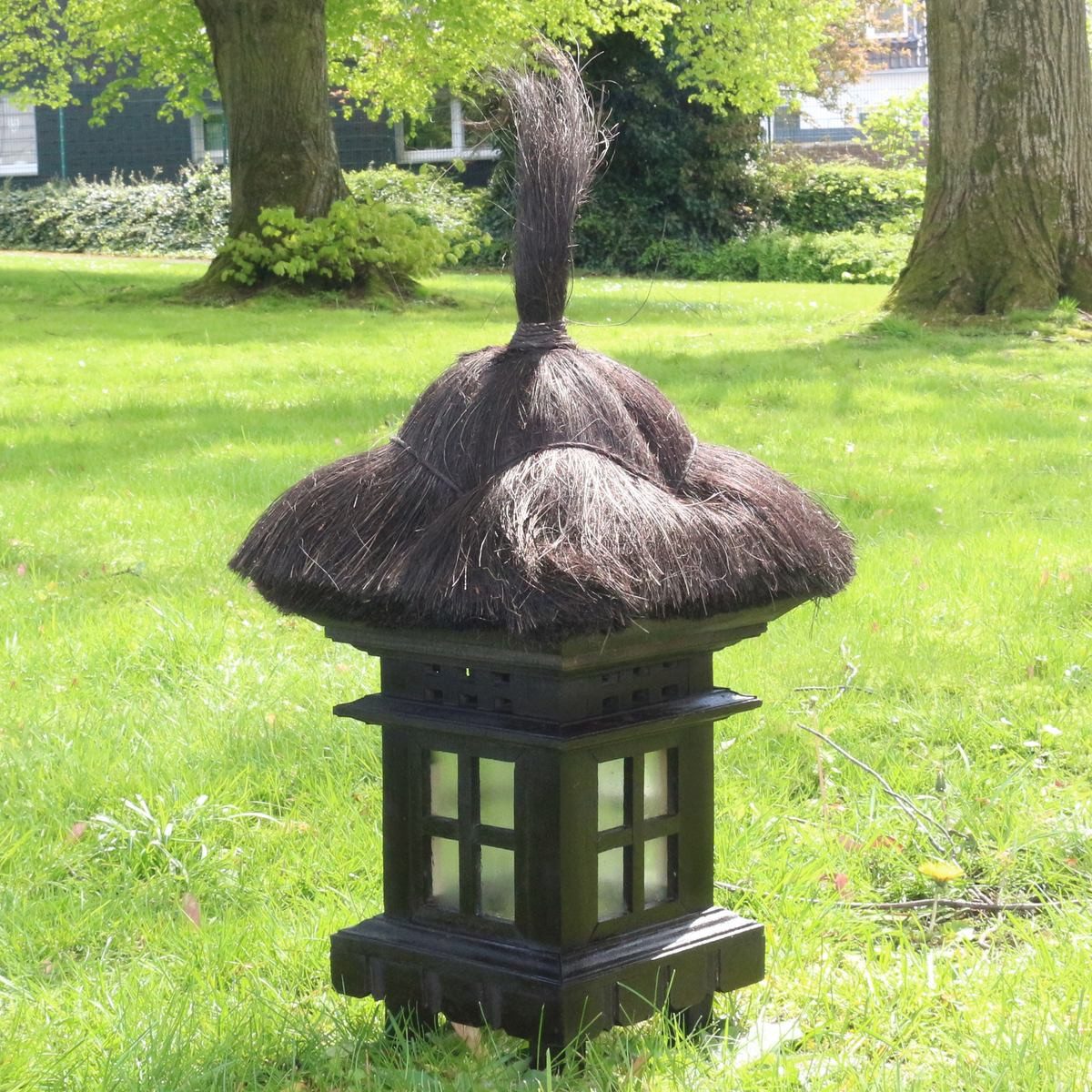 Oriental Galerie Dekofigur Deko Bali Haus Pagode aus Holz braun klein