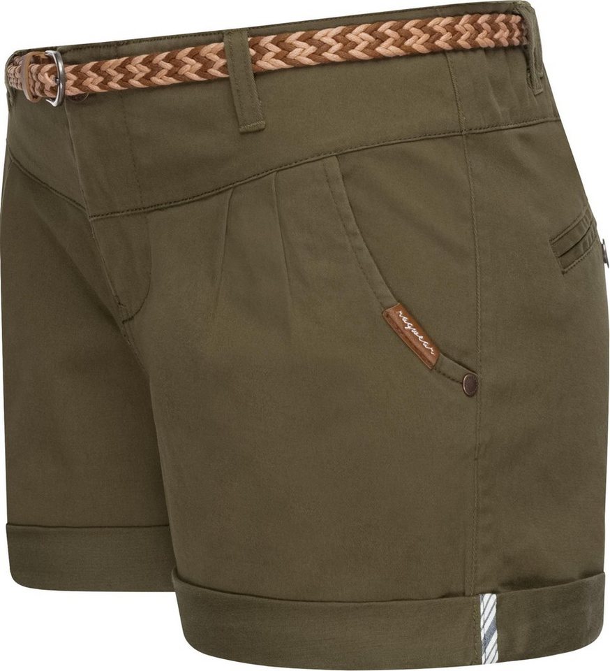 Ragwear Shorts Heaven B (2-tlg) leichte Hotpants mit hochwertigem  Flechtgürtel, Ideale Passform dank Stretch-Anteil, sehr angenehm zu tragen