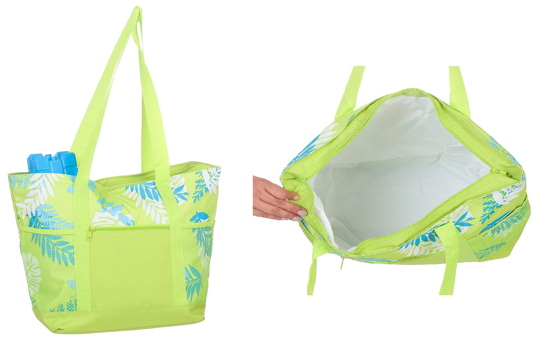 Rungassi Einkaufskorb XL Kühltasche Isoliertasche Thermotasche Picknicktasche 50cm 25 L Grün