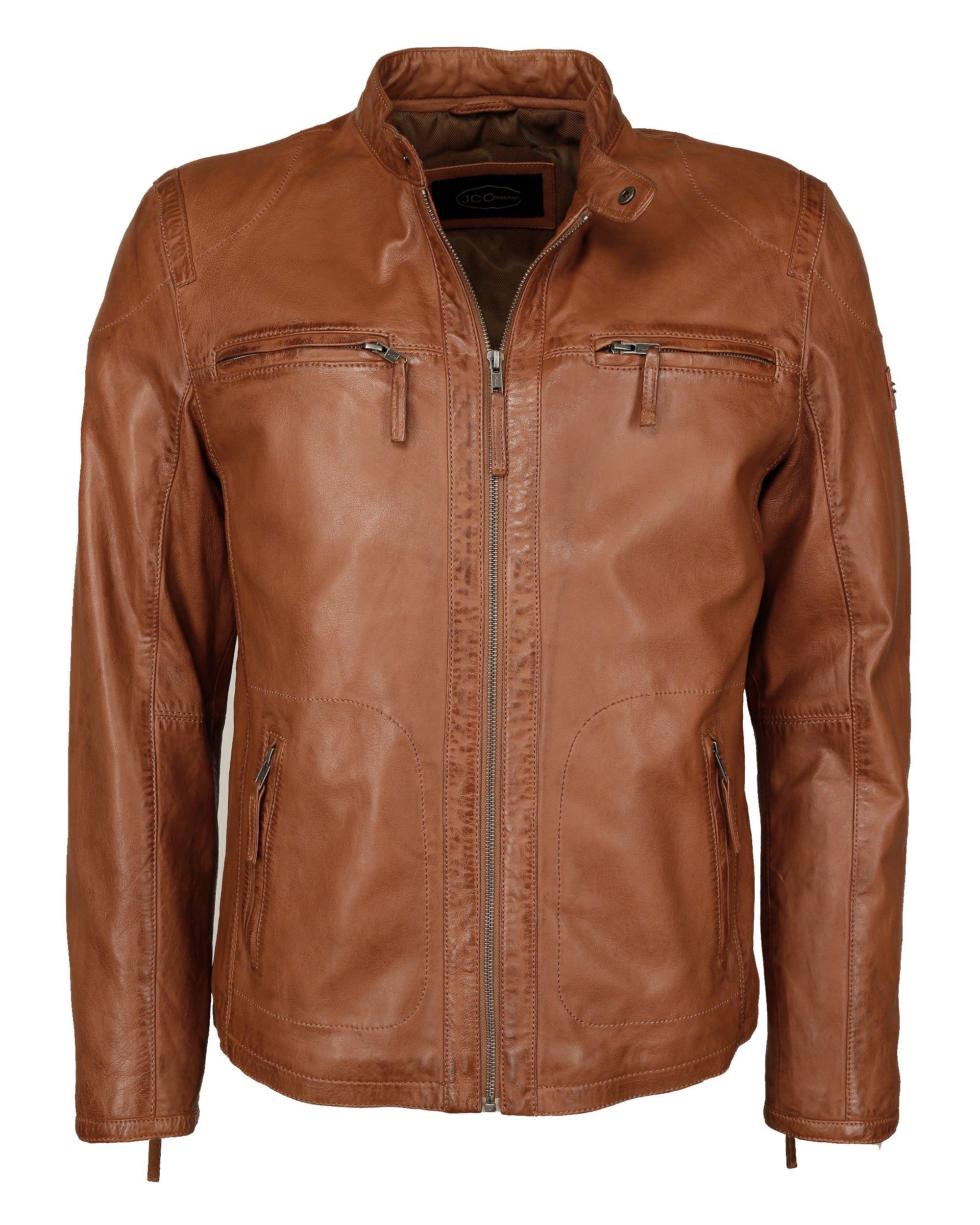 JCC Lederjacke Macadam dark cognac