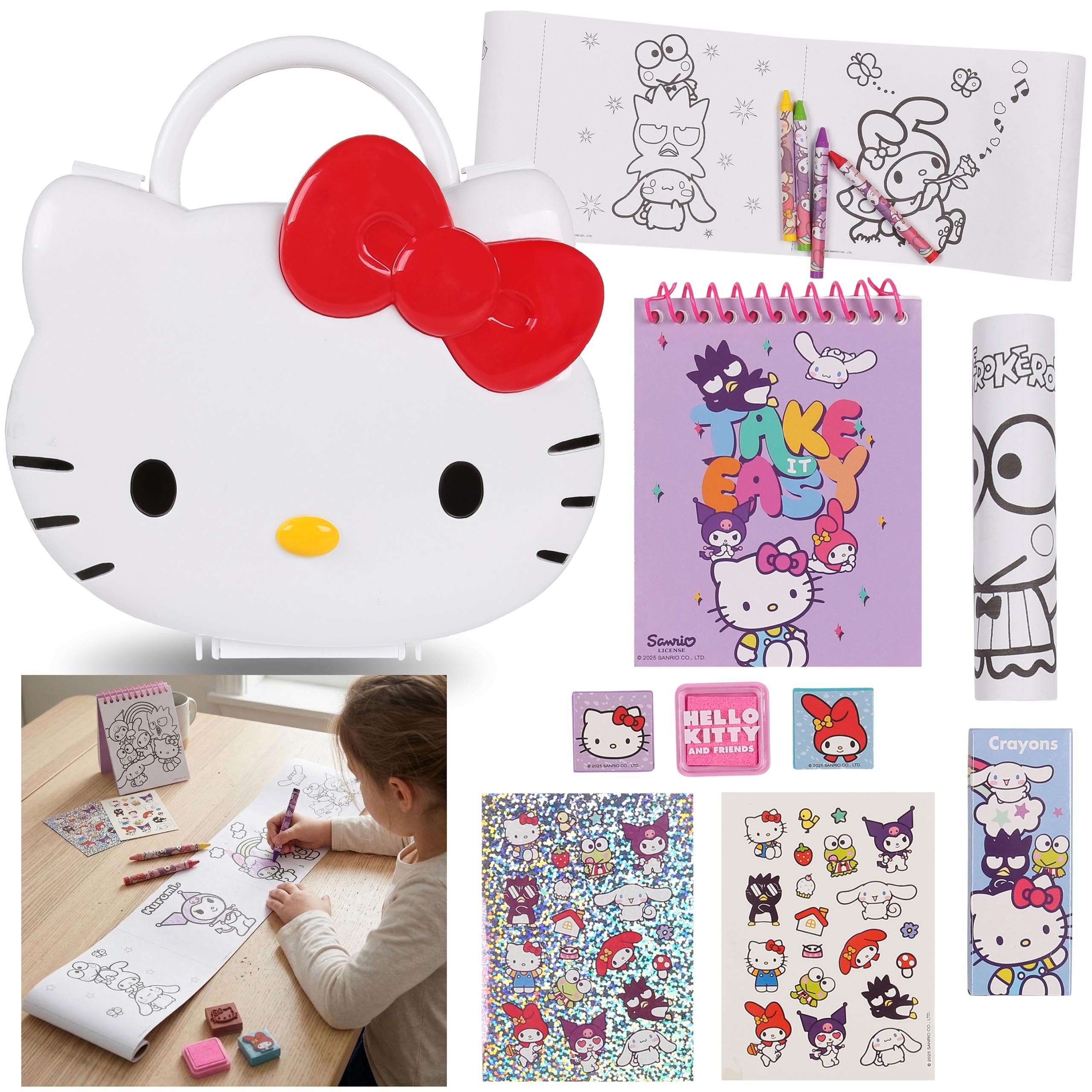 Hello Kitty Notizbuch Hello Kitty Kreativset für Kinder, Malset mit Koffer
