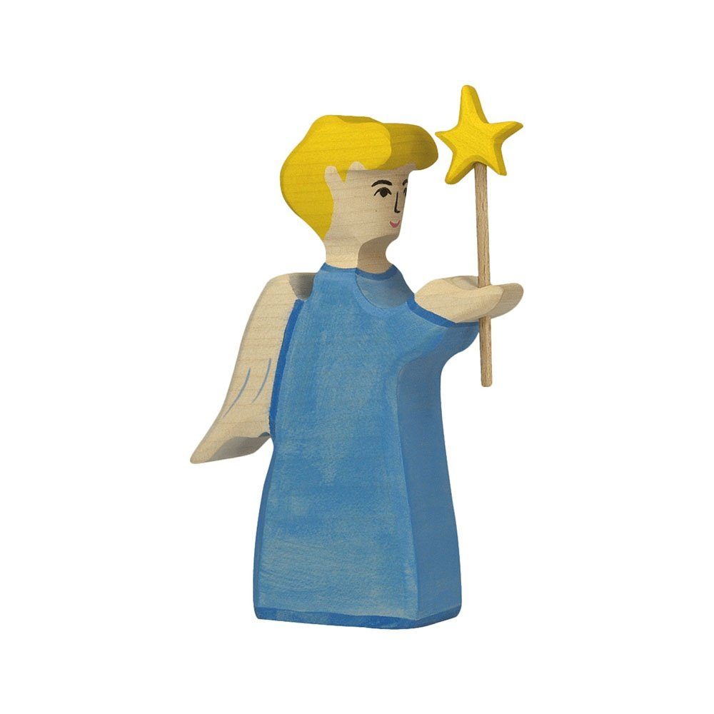 Holztiger Tierfigur HOLZTIGER Engel mit Stern aus Holz