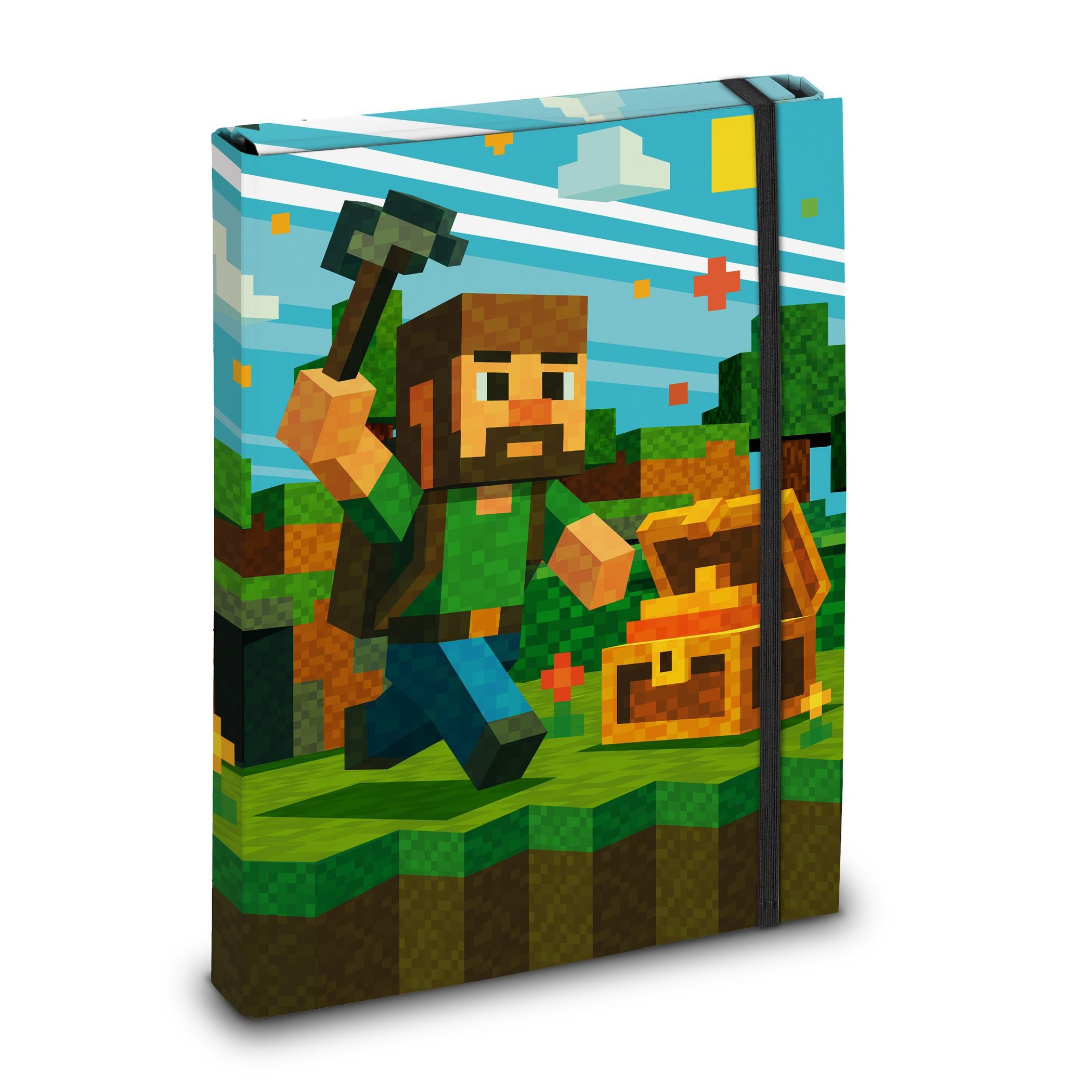itenga Organisationsmappe itenga Heftbox Motiv Blockgame Pixel DIN A4 Rückenbreite: 30 mm