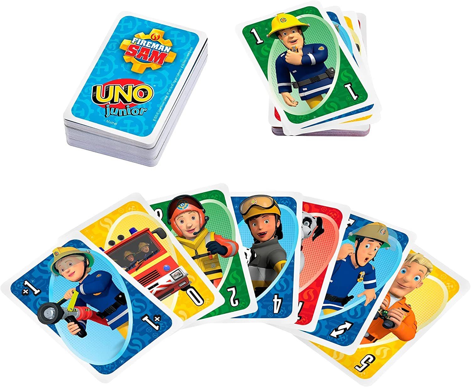 Winning Moves Spiel Feuerwehrmann Sam Kartenspiel-Set - UNO + Top Trumps, Kartenspiel