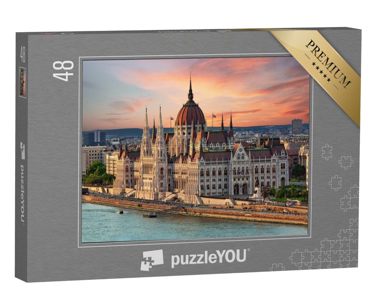 puzzleYOU Puzzle Schönes Gebäude des Parlaments in Budapest, 48 Puzzleteile, puzzleYOU-Kollektionen Ungarn