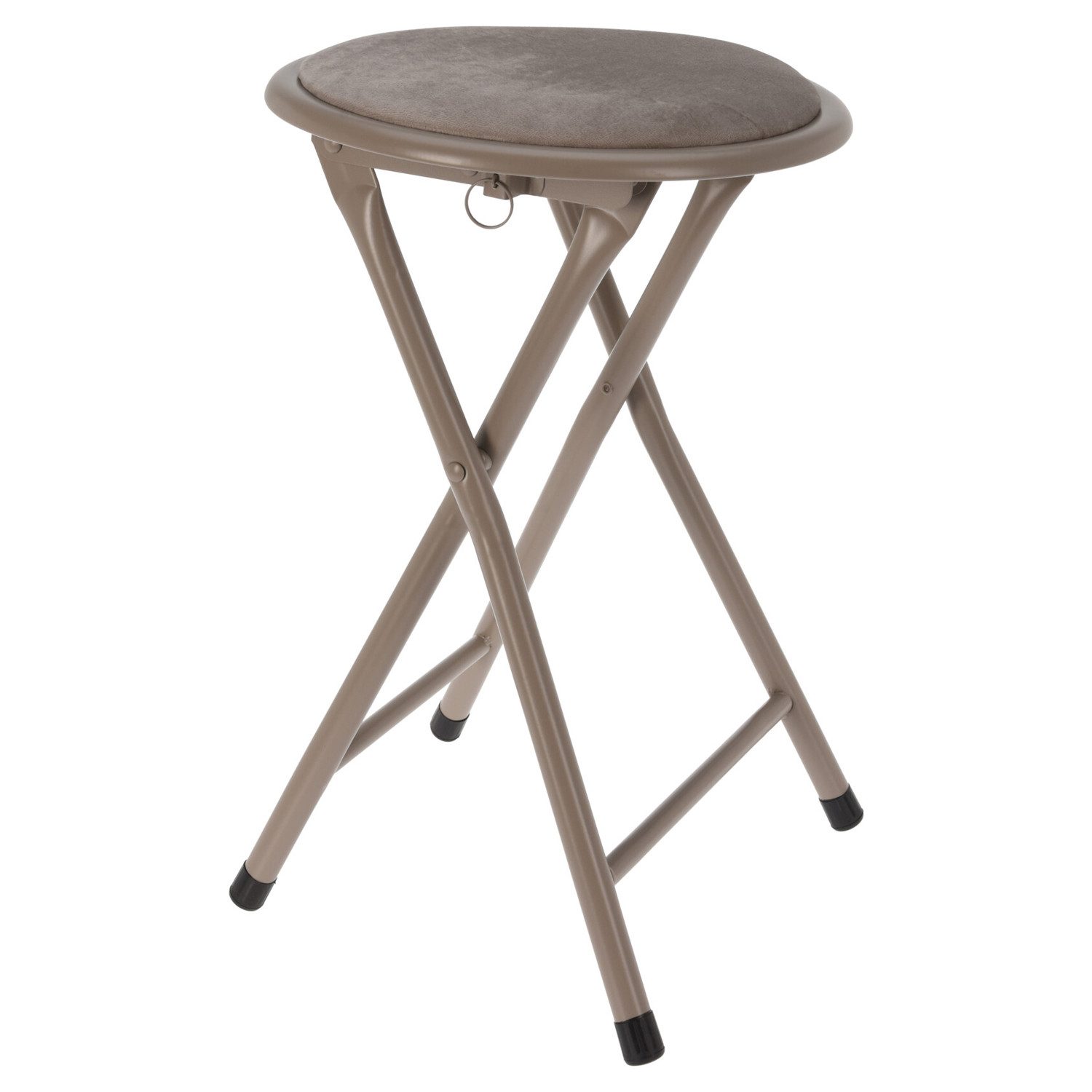 Mojawo Fußhocker Klapphocker Klappstuhl Küchenhocker Hocker Sitzhocker Beige Ø30cm