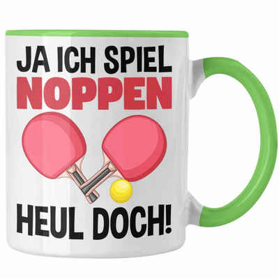 Trendation Tasse Tischtennis Tasse Geschenk Grafik Tischtennis-Spieler Geschenkidee Spr