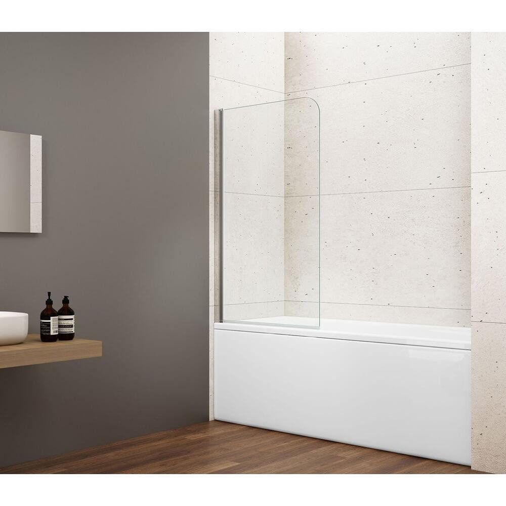 HAK24 Duschwand LORO Duschwand für die Badewanne 750mm, Klarglas, Sicherheitsglas, (1 tlg)