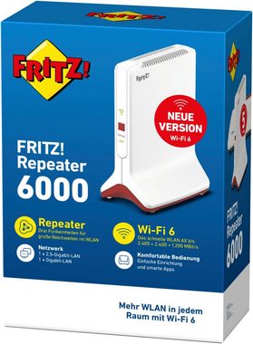 AVM FRITZ!Repeater 6000 WLAN-Repeater, mit Wi-Fi 6 (WLAN AX)