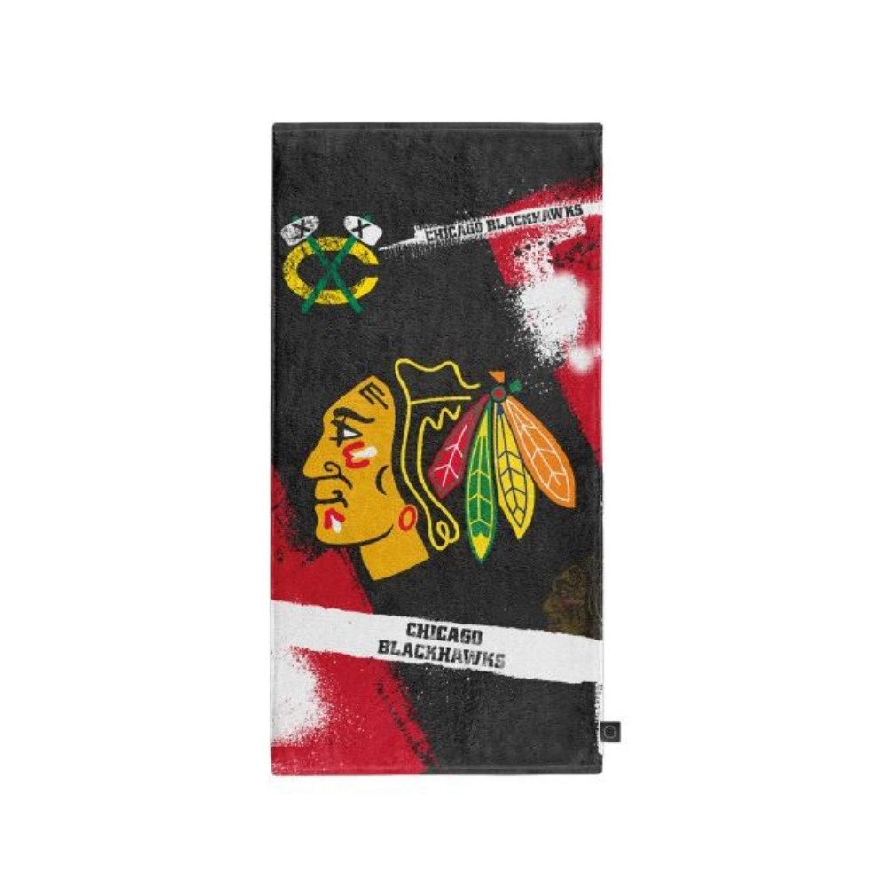 Chicago Blackhawks Handtuch Chicago Blackhawks Beachtowel "SPRAY"