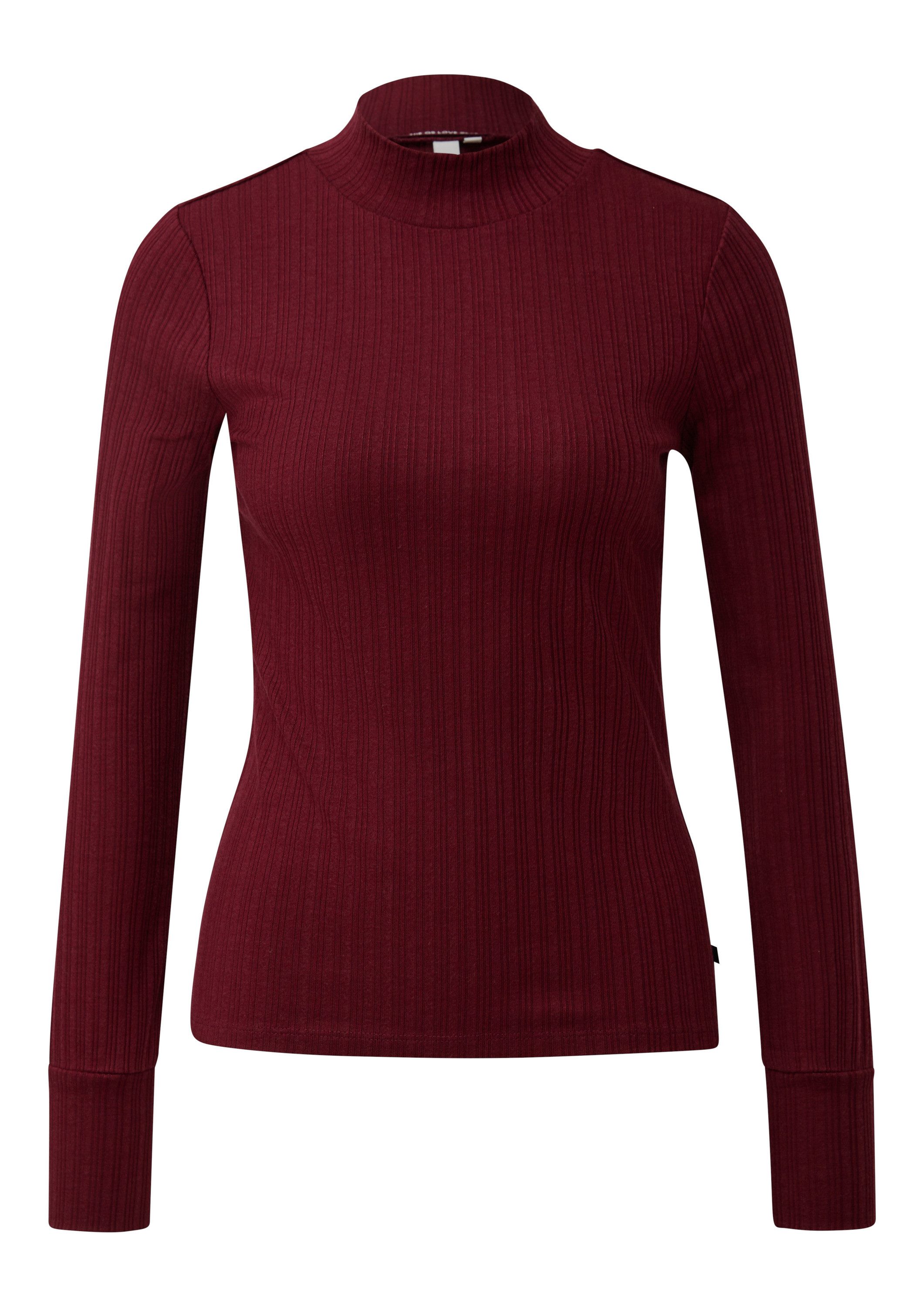 QS Langarmshirt T-Shirt Geripptes Langarmshirt günstig online kaufen
