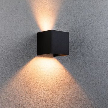 Paulmann LED Außen-Wandleuchte LED Zigbee Wandleuchte Cybo RGBW in Anthrazit 2,5W 150lm IP44, keine Angabe, Leuchtmittel enthalten: Ja, fest verbaut, LED, warmweiss, Aussenlampe, Aussenwandleuchte, Outdoor-Leuchte