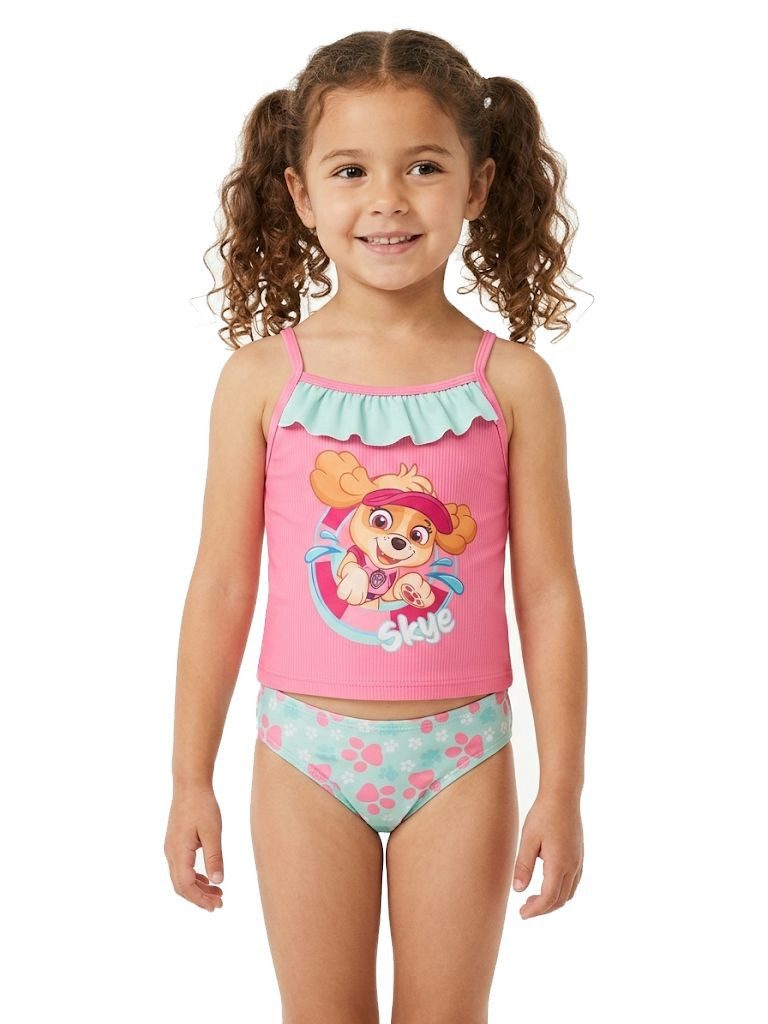 PAW PATROL Badeanzug Paw Patrol Mädchen Badeanzug Schwimmanzug (2-St)