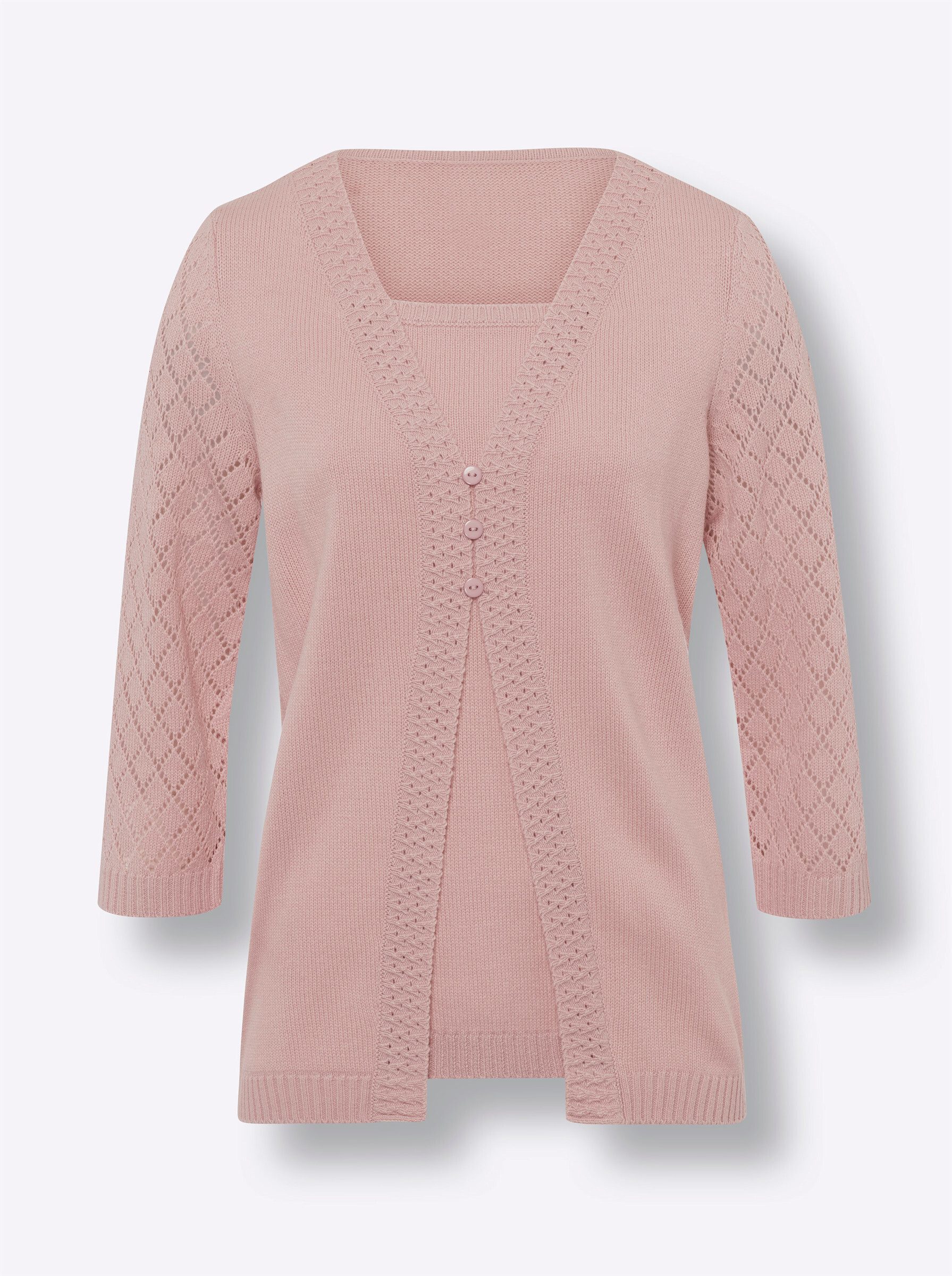 Sieh an! Strickpullover 2-in-1-Pullover .