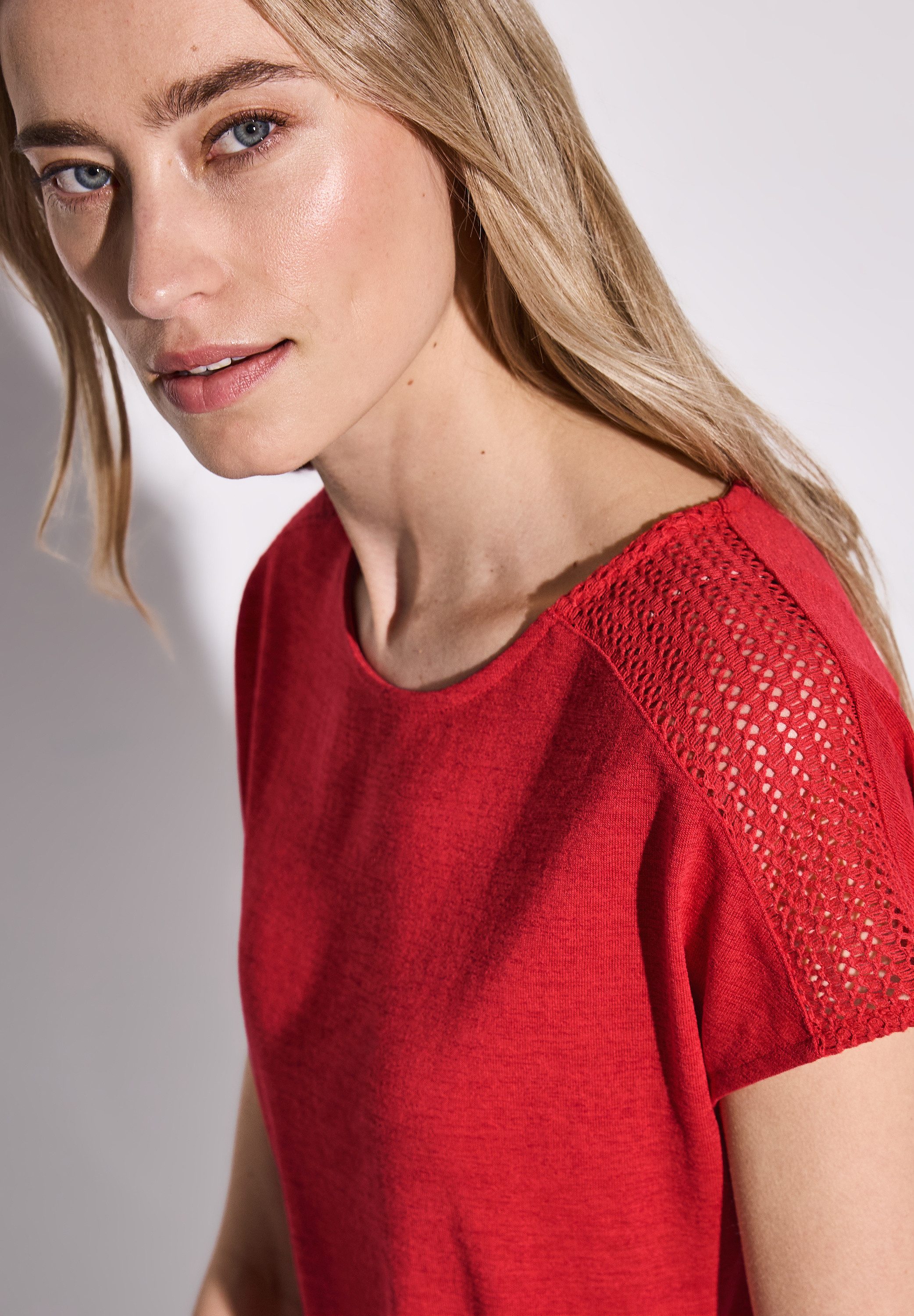 STREET ONE T-Shirt mit Spitzendetail