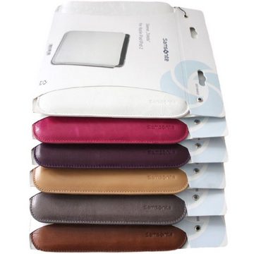 Samsonite Tablet-Hülle Sleeve Toledo Leder bis 10", Anti-Kratz Leder-Case Etui, passend für iPad Air 4 5 Pro 11" / Tablet PC 9,4" 9,7" 10" 10,1" 10,2" 10,4" 10,5" Zoll Innenmaße beachten!