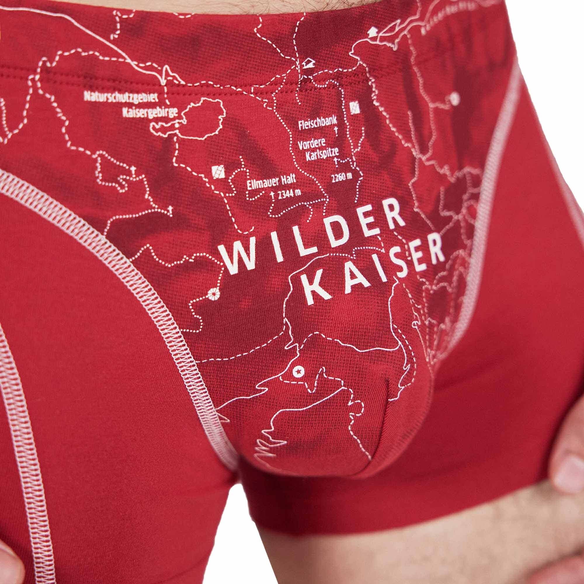 Ein schöner Fleck Erde Boxer Boxershorts Herren Print, Wilder (Kaminrot) Bio-Baumwolle - Shorts, Kaiser