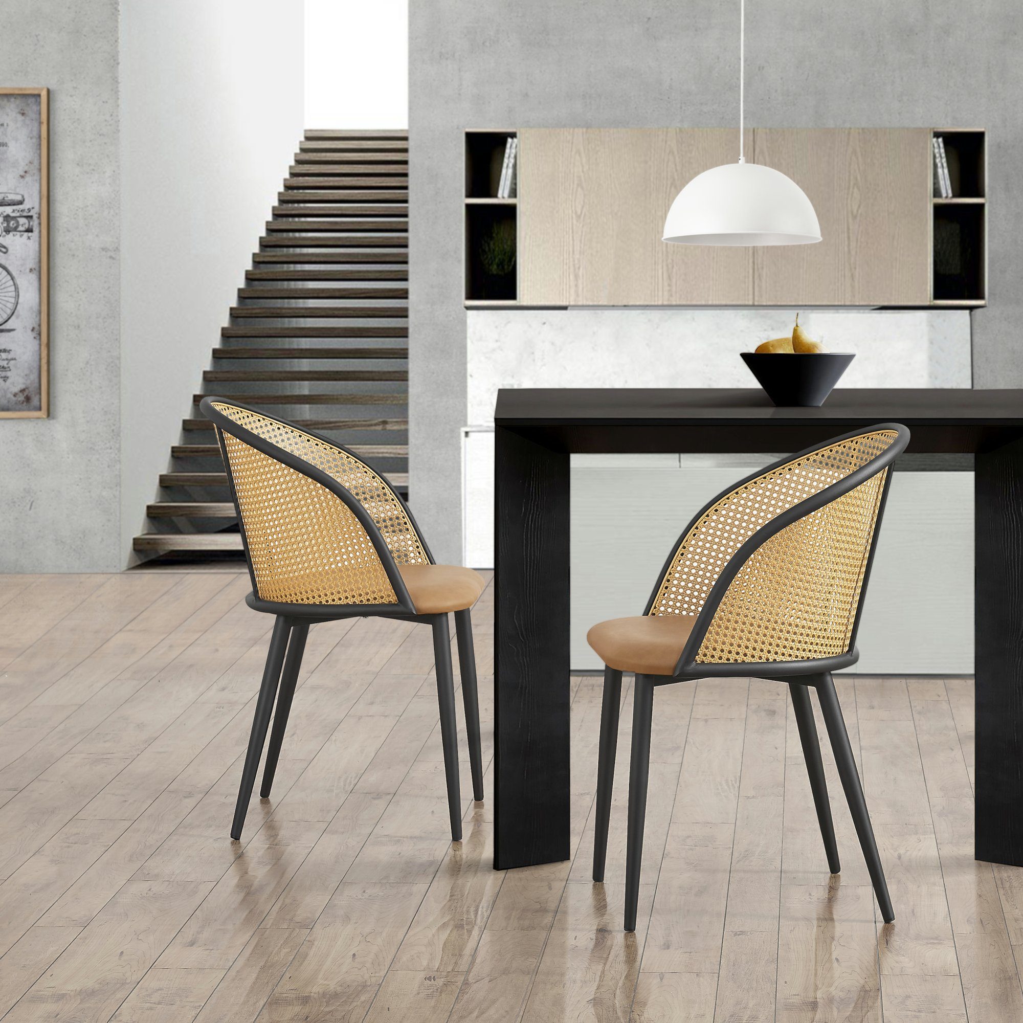 en.casa Esszimmerstuhl, »Gagnef« Designstuhl 2er-Set gepolstert günstig online kaufen