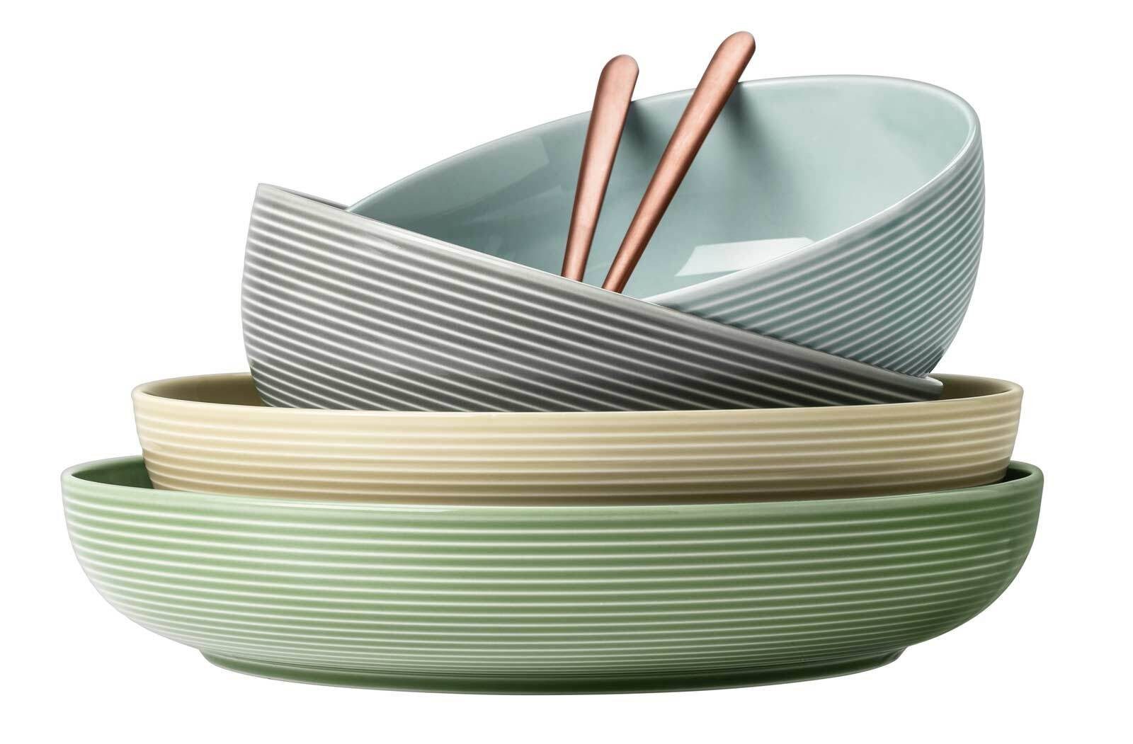 Seltmann Weiden Schale Beat Color Glaze Foodbowl 20/25/28 cm 3er Set, Porzellan, (3x Schale, 3-tlg)