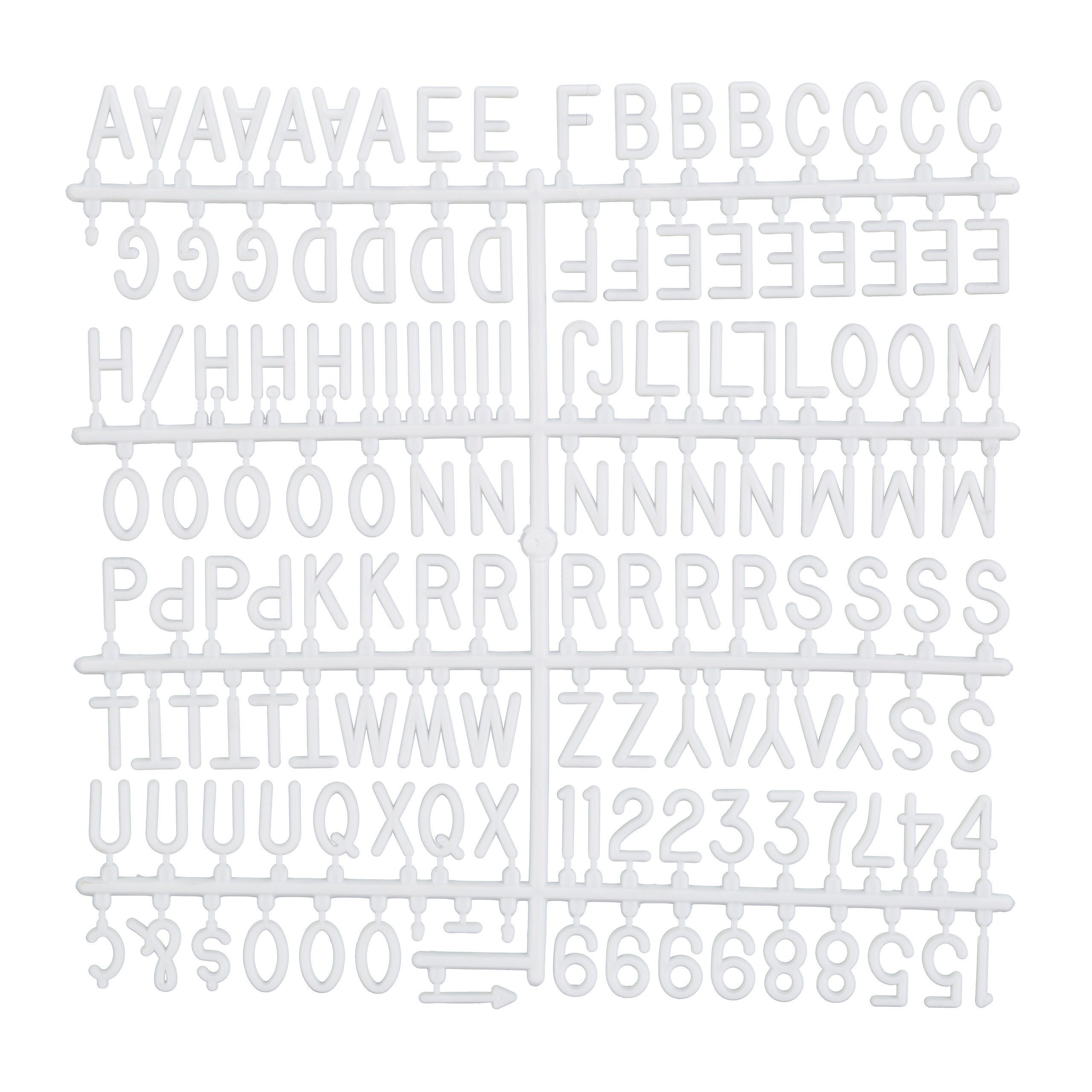 relaxdays Memoboard 10 x Letterboard 30 x 45 cm silber