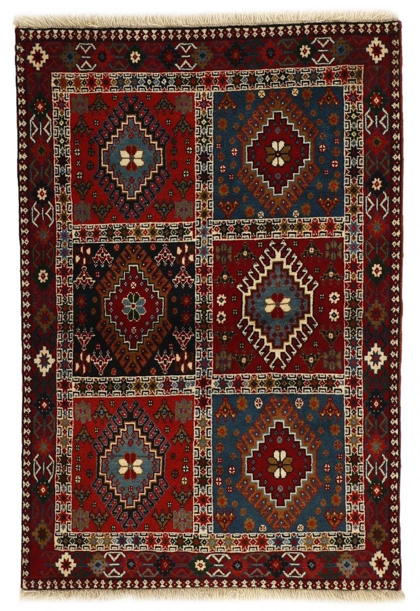 Orientteppich Yalameh 101x146 Handgeknüpfter Orientteppich / Perserteppich, Nain Trading, rechteckig, Höhe: 12 mm