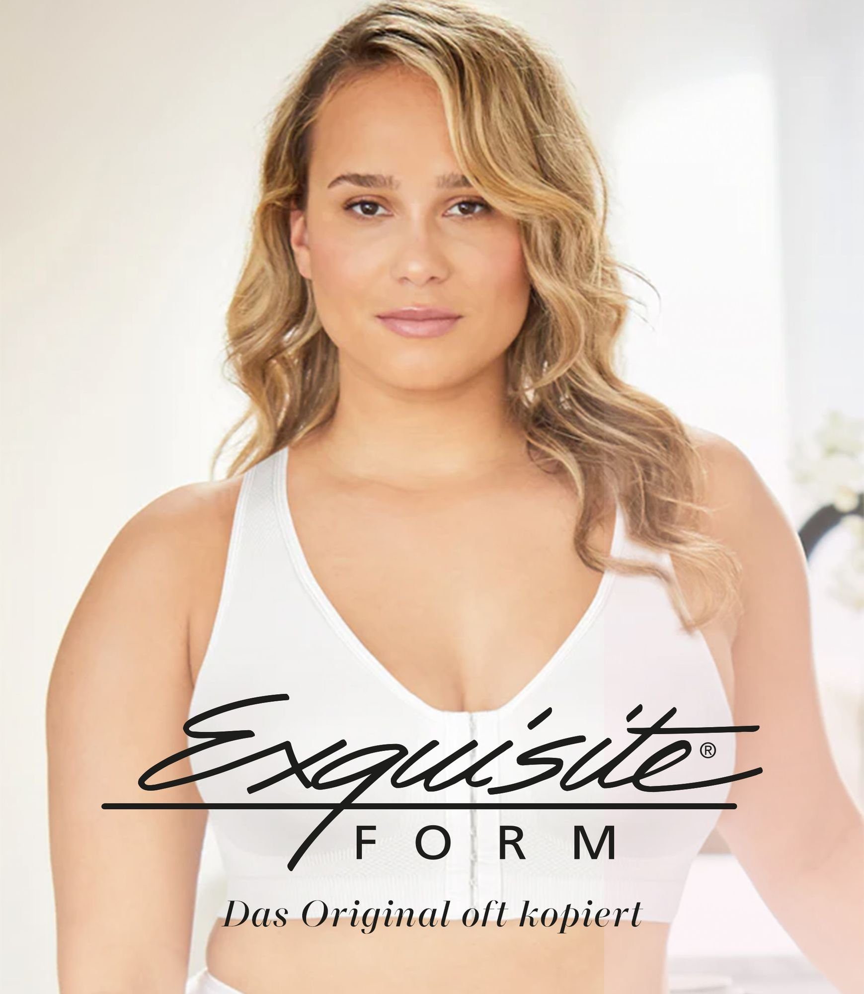 Exquisite FORM Bügelloser BH 6101000 Damen BH - Nahtloser Vorderverschluss BH ohne Bügel